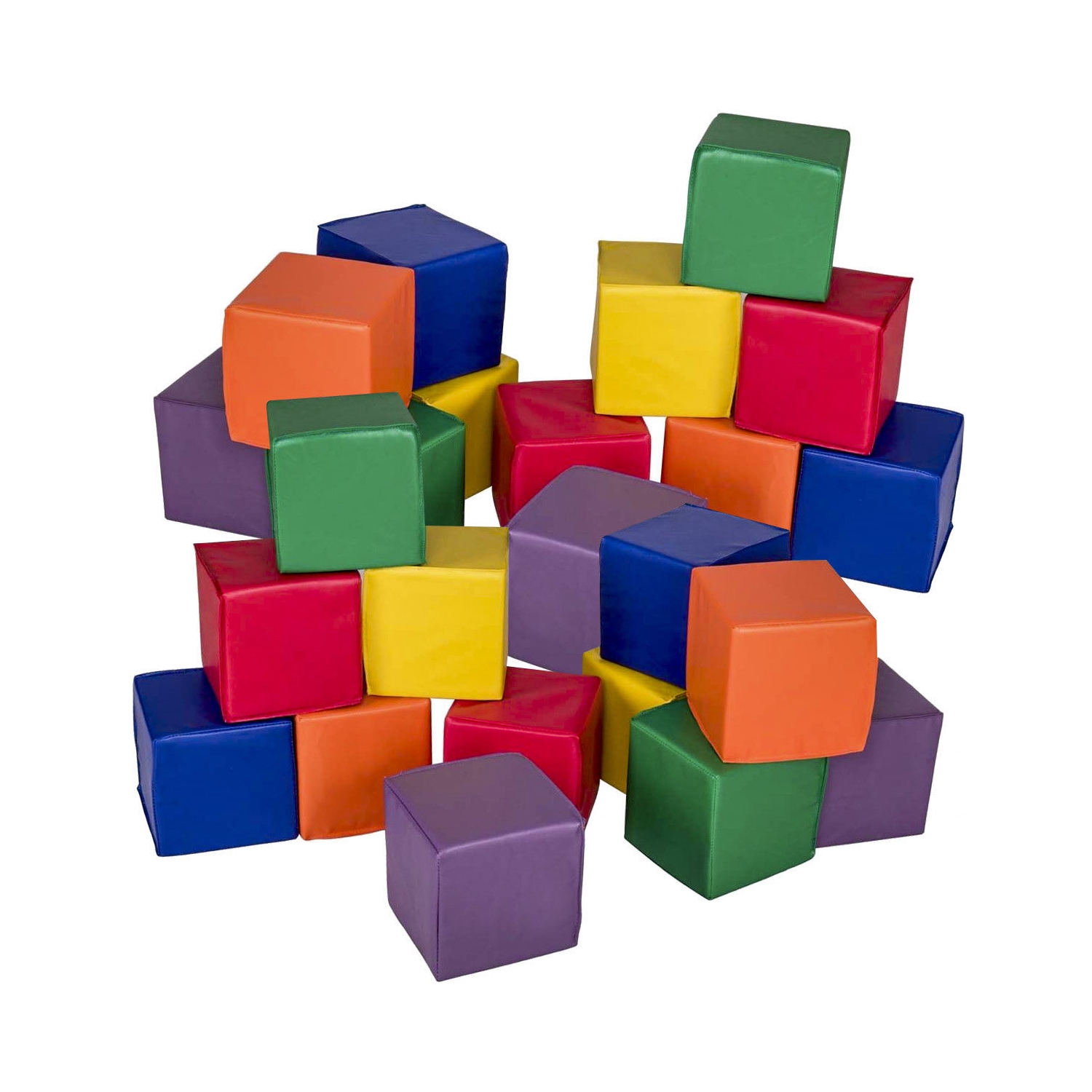 Gymax 24-Piece 8'' PU Foam Big Building Blocks Colorful Soft Blocks Play Set For Kids