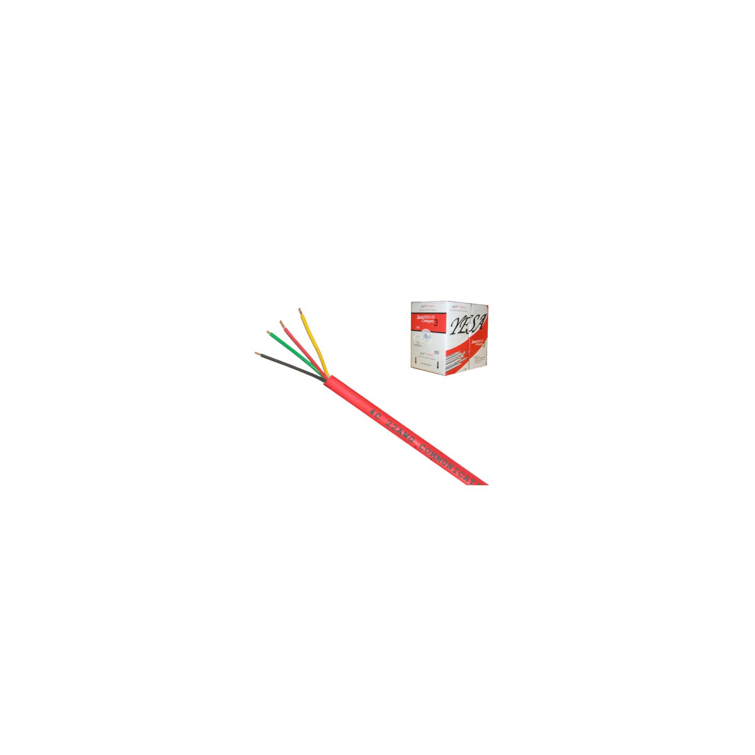 Fil d'alarme, câble d'alarme à quatre conducteurs 22AWG 4