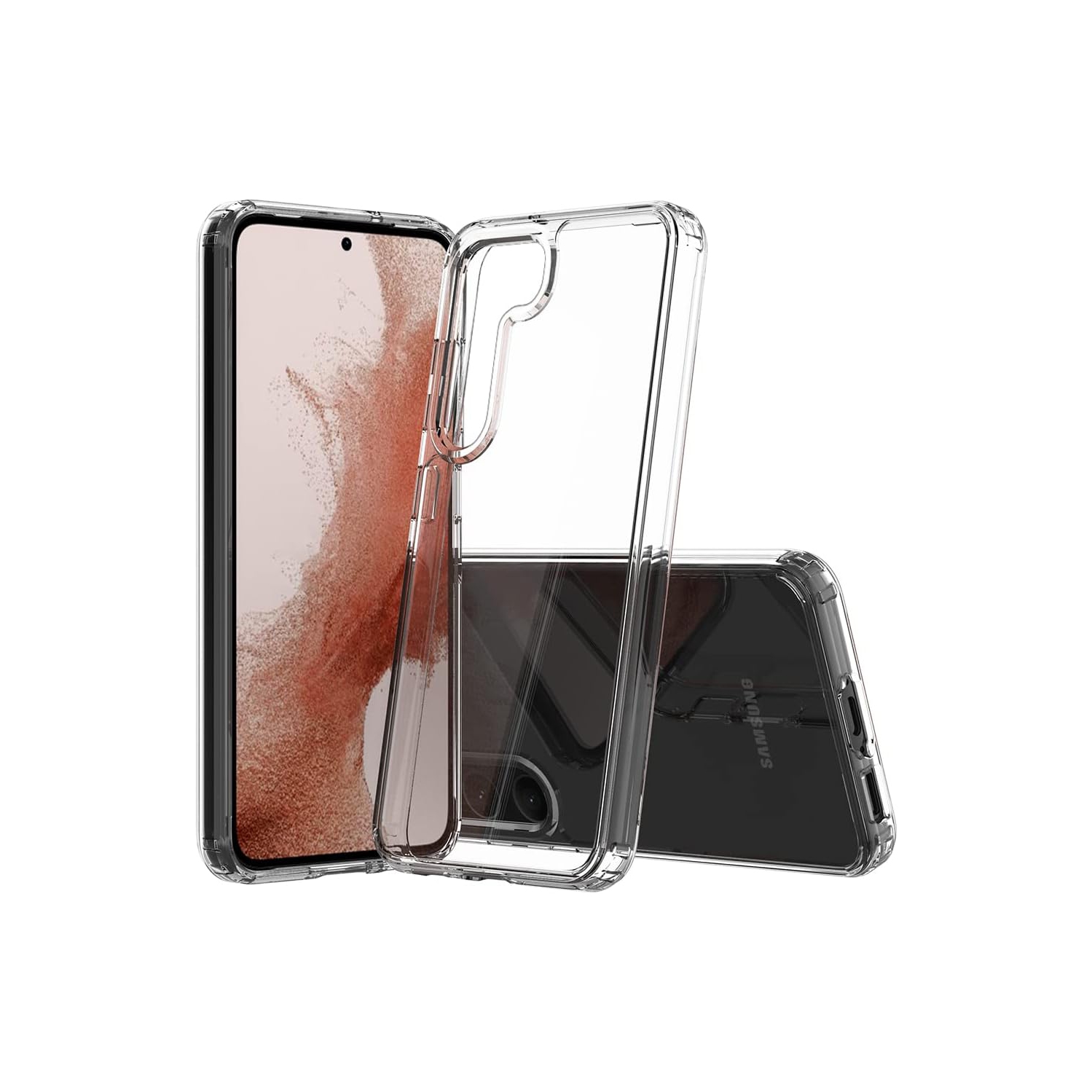 Samsung S23 Clear Case with Shockproof Bumper Durable Transparent Cover with Impact-Resistant Protection