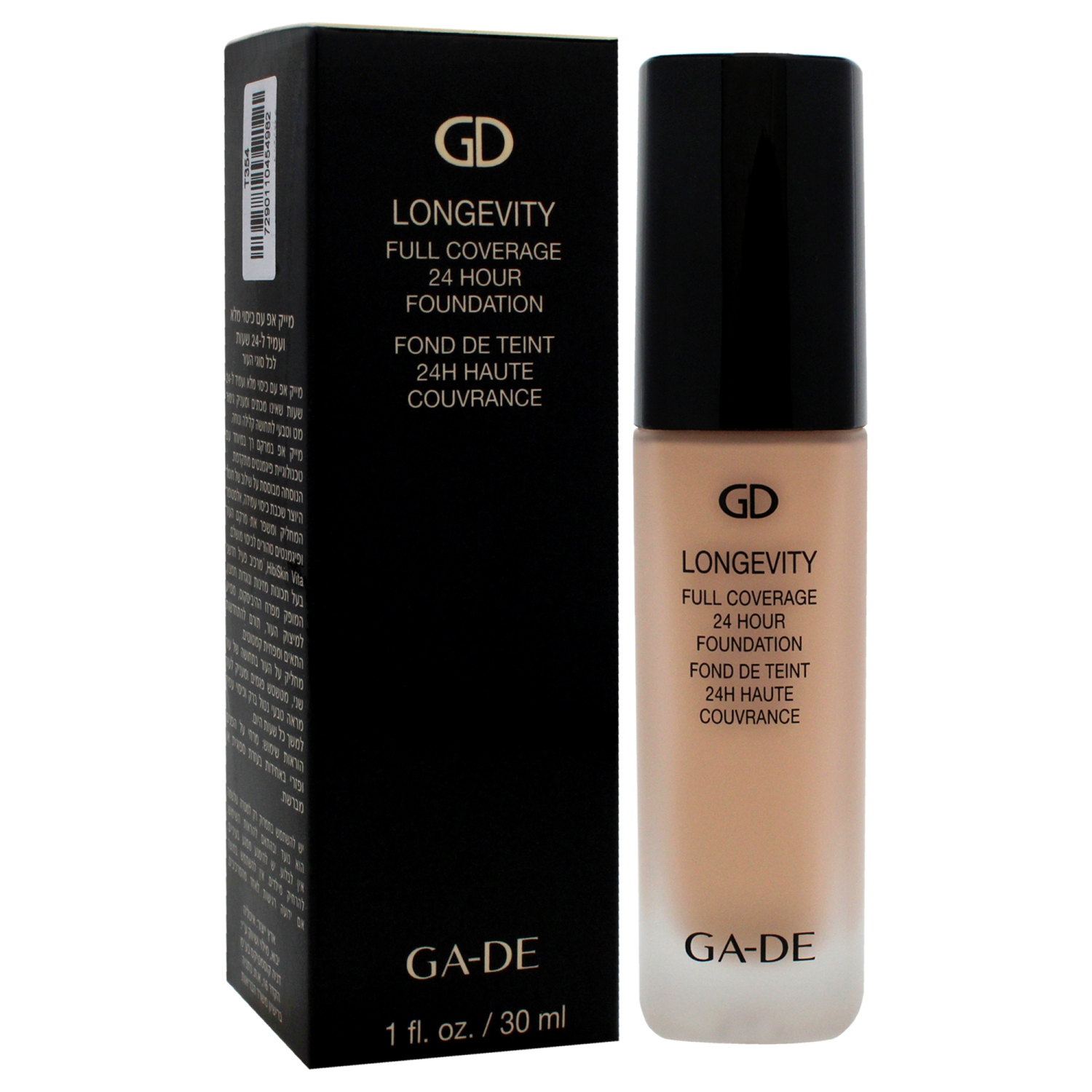 Longevity Full Coverage 24Hr Foundation - 550 Fair Neutral by GA-DE for Women - 1 oz Foundation