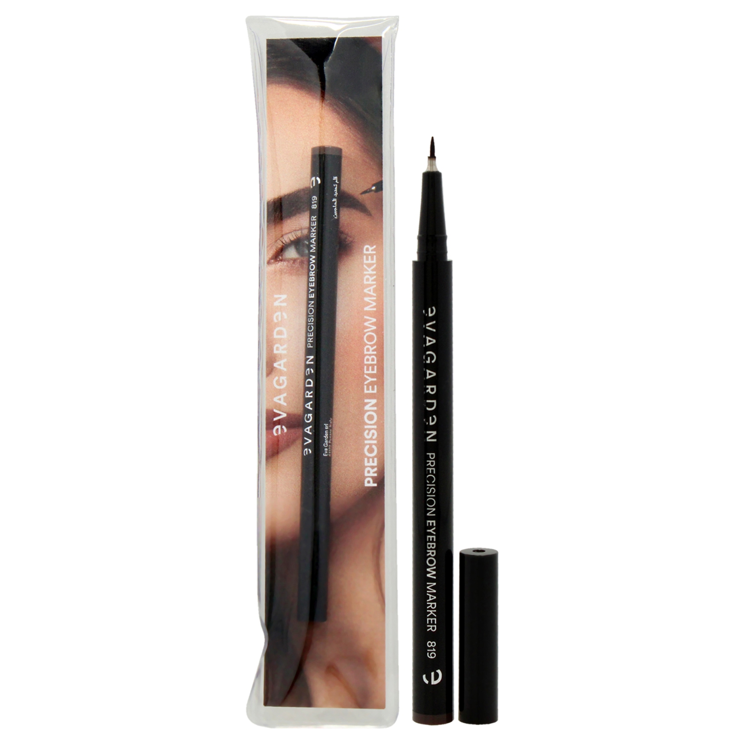 Marqueur à sourcils de précision - 819 Dark d'Evagarden pour Femme - Crayon à sourcils 0,02&nbsp;oz