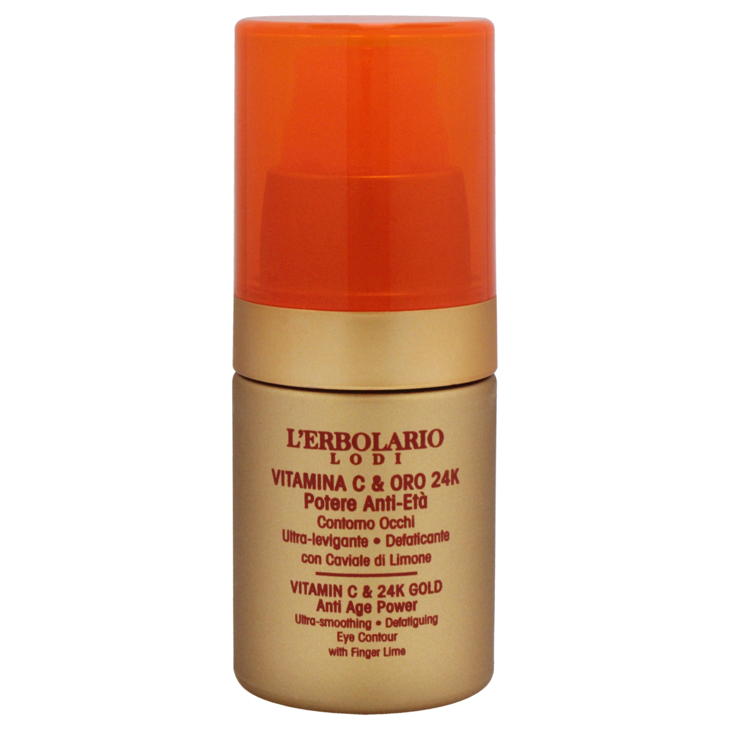 Vitamine C et or 24K Ultra Smoothing Defatiguing Eye Contour par LErbolario pour Femmes - 0,5&nbsp;oz Traitement