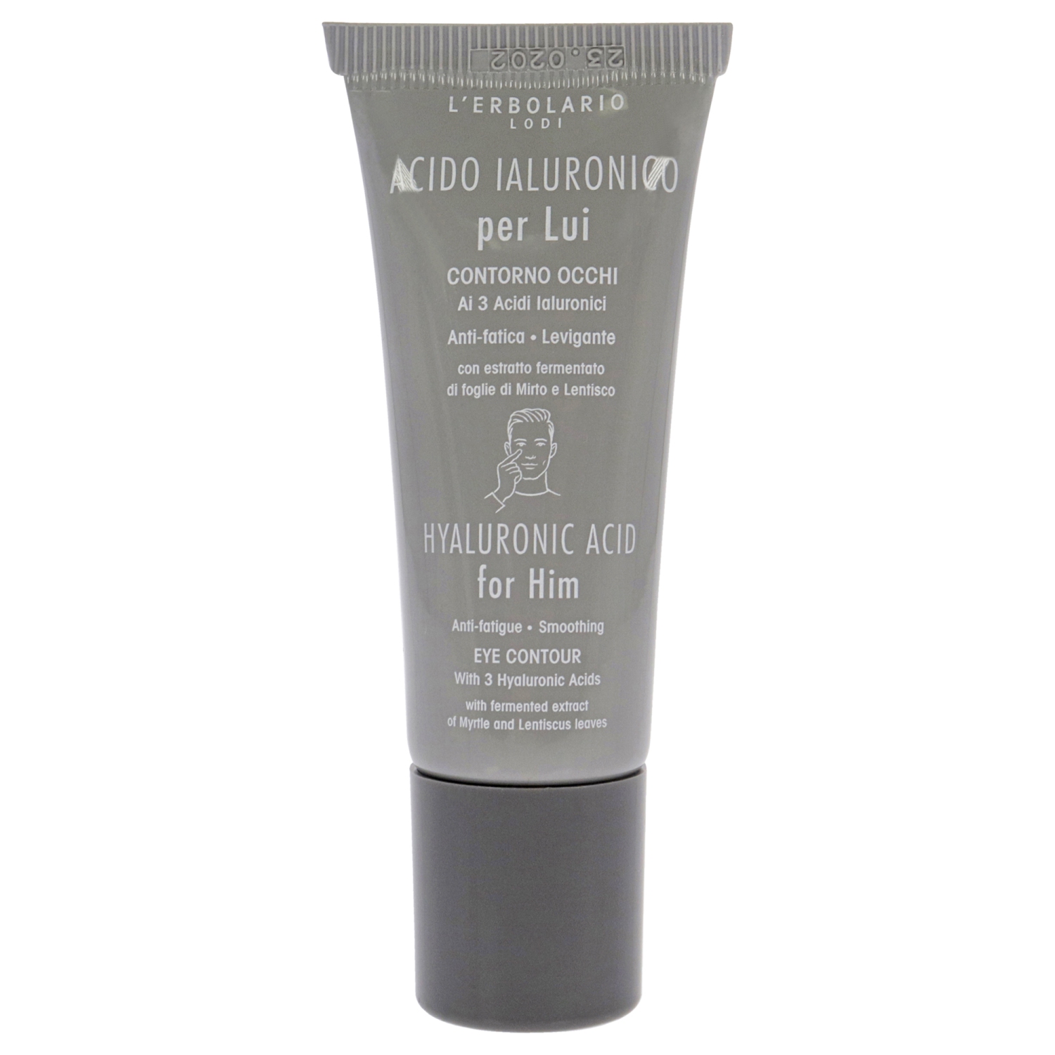 Hyaluronic Anti-Fatigue Smoothing Eye Contour by LErbolario for Men - 0.5 oz Gel