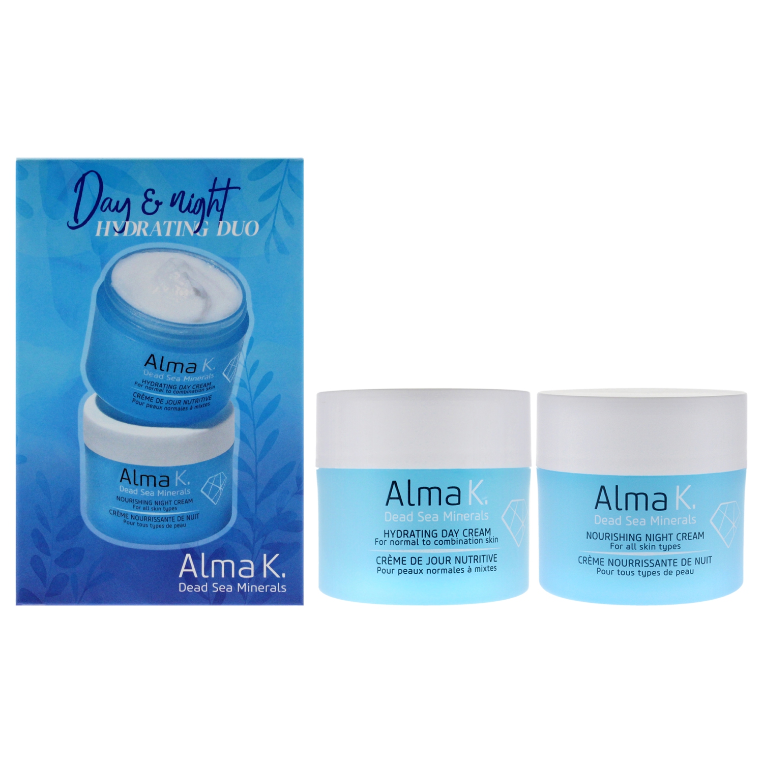 Day and Night Hydrating Duo by Alma K for Women - 2 Pc 1.7oz Hydrating Day Cream for Normal to Combination Skin, 1.7oz Nourishing Night Cream for All