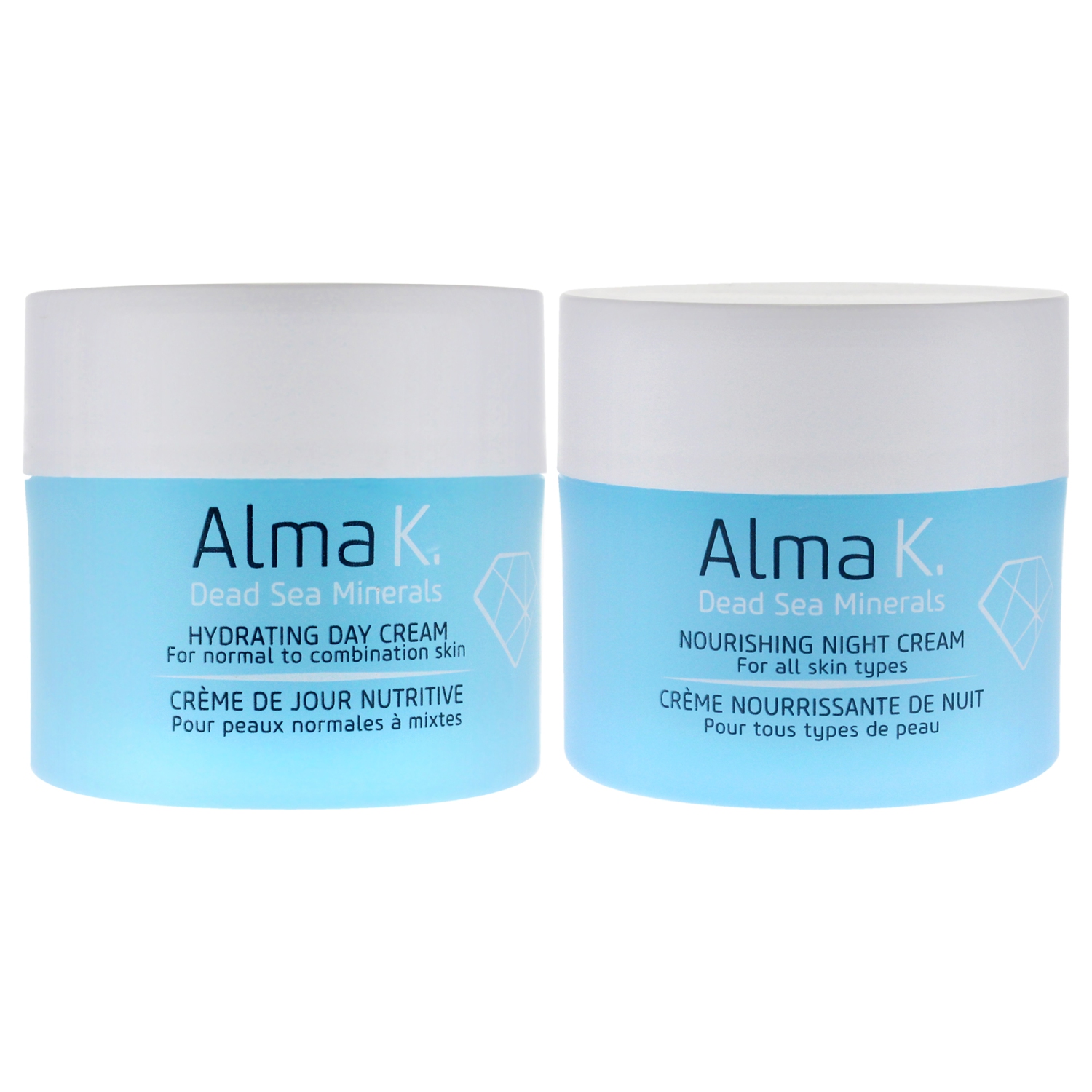 Day and Night Hydrating Duo by Alma K for Women - 2 Pc 1.7oz Hydrating Day Cream for Normal to Combination Skin, 1.7oz Nourishing Night Cream for All