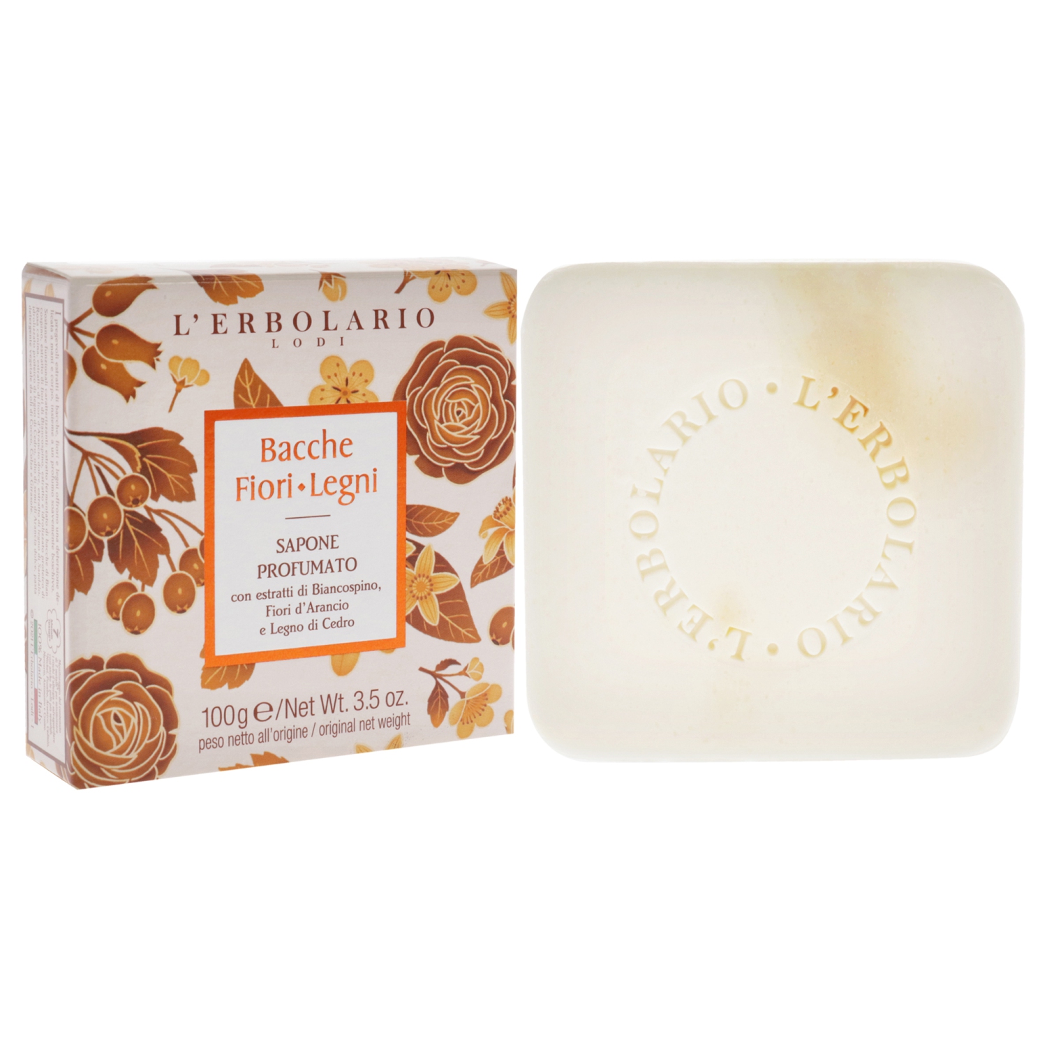 Berries Flowers Wood Perfumed Soap by LErbolario for Unisex - 3.5 oz Soap