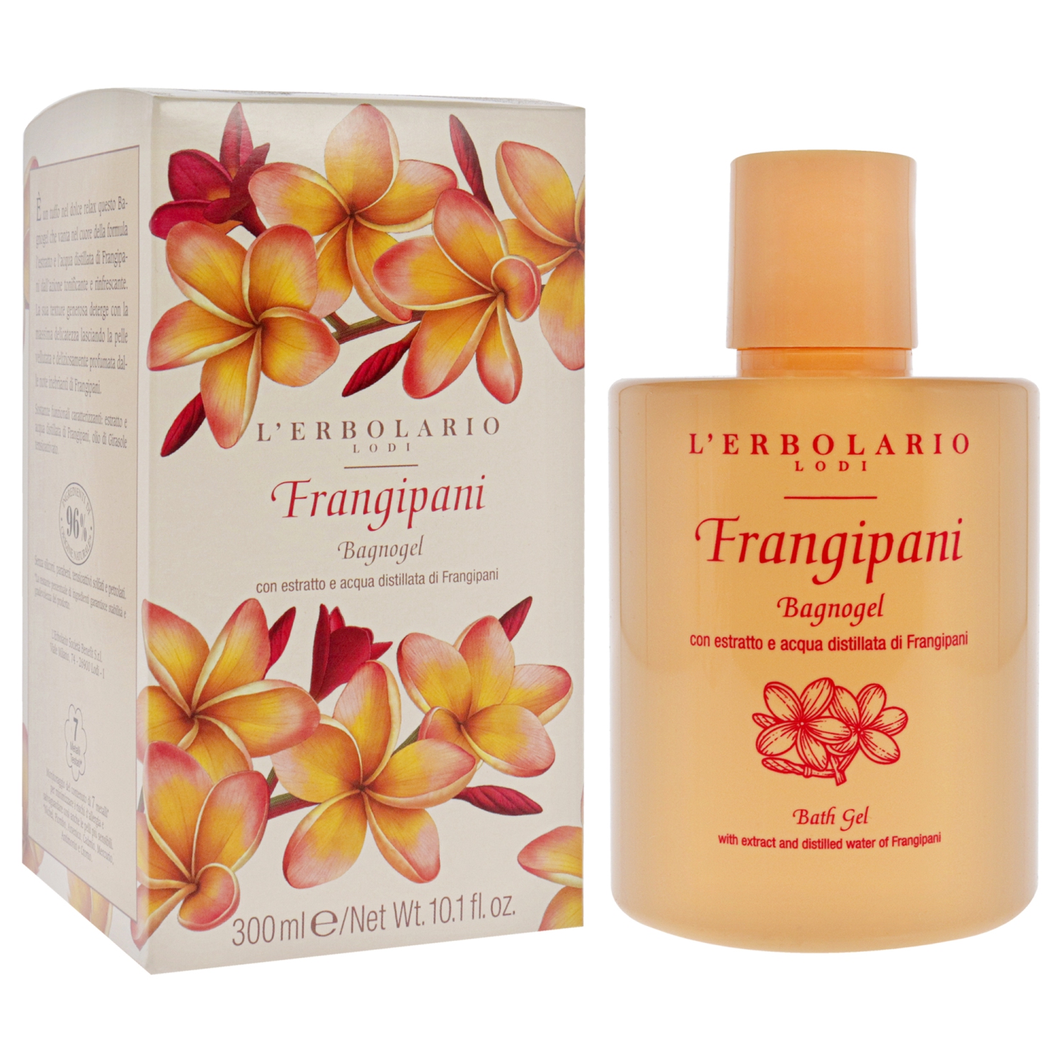 Bath Gel - Frangipani by LErbolario for Women - 10.1 oz Shower Gel