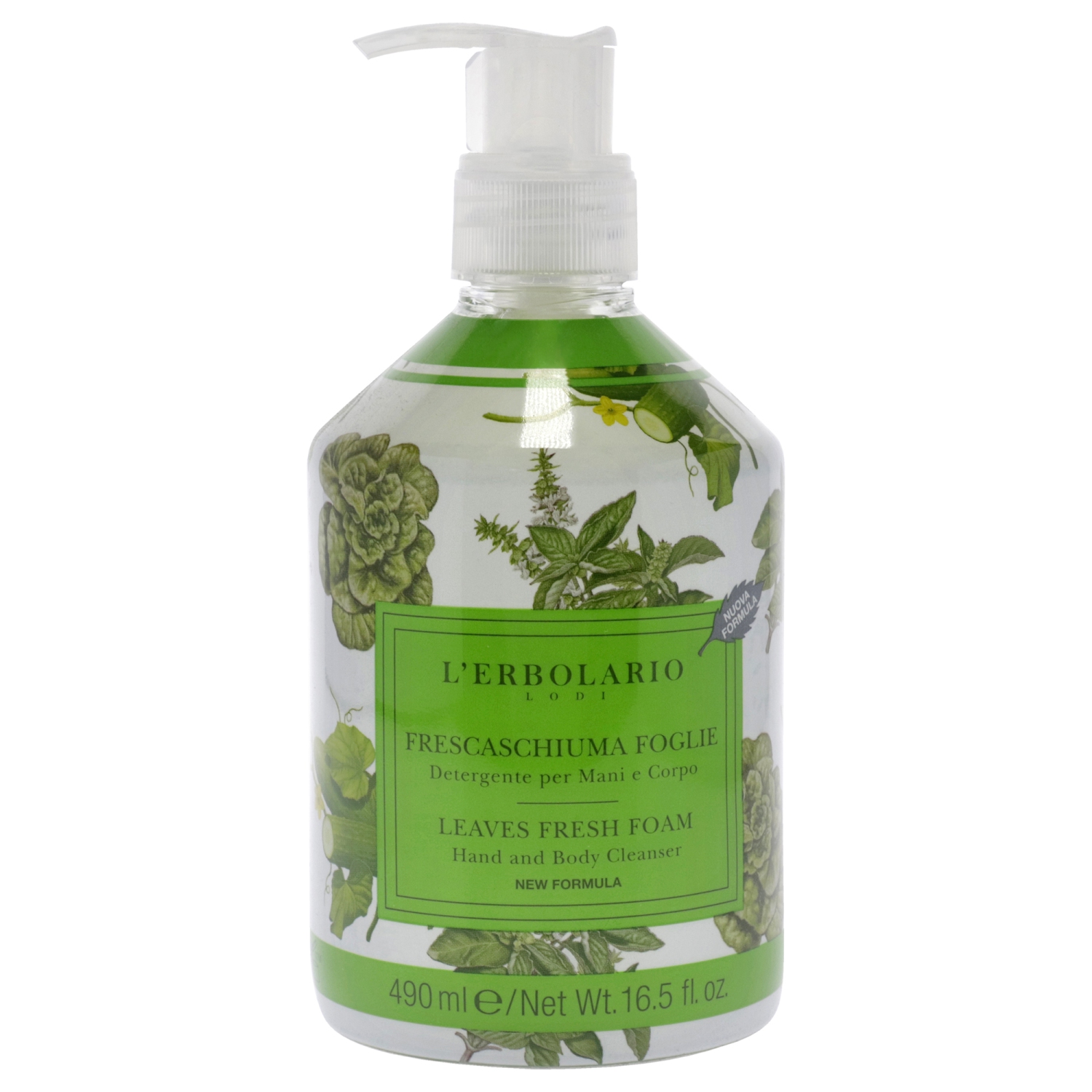 Leaves Fresh Foam Hand and Body Cleanser by LErbolario for Unisex - 16.5 oz Body Wash
