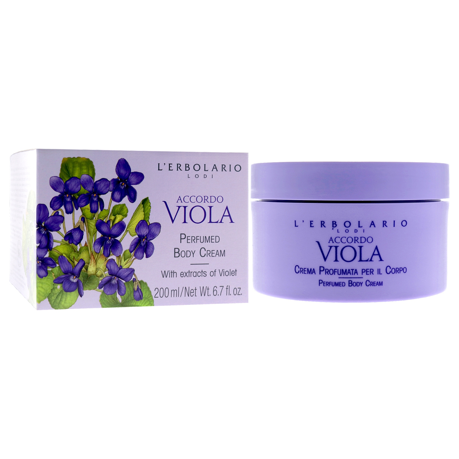 Perfumed Body Cream - Accordo Viola by LErbolario for Women - 6.7 oz Body Cream