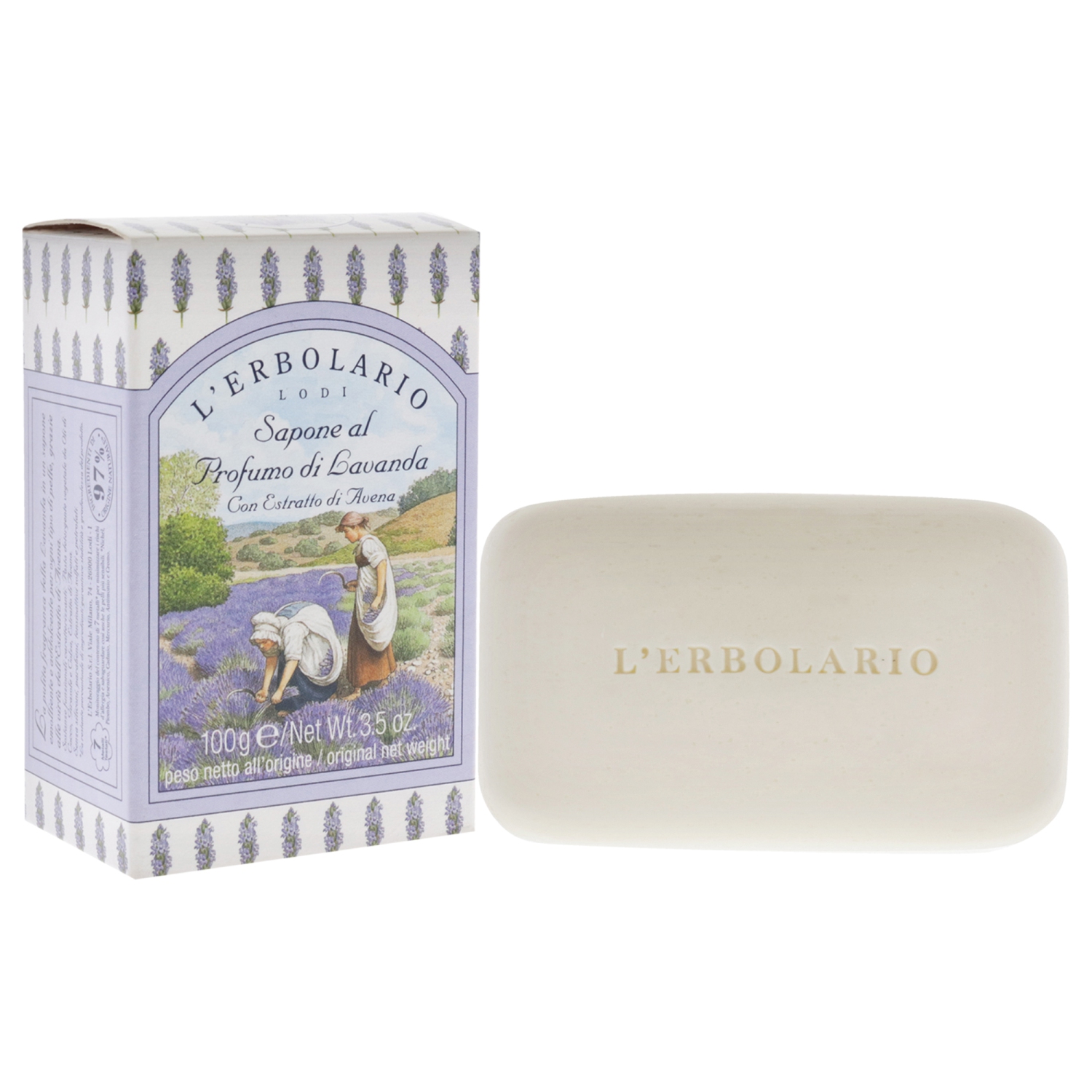 Lavender Perfumed Soap by LErbolario for Unisex - 3.5 oz Soap