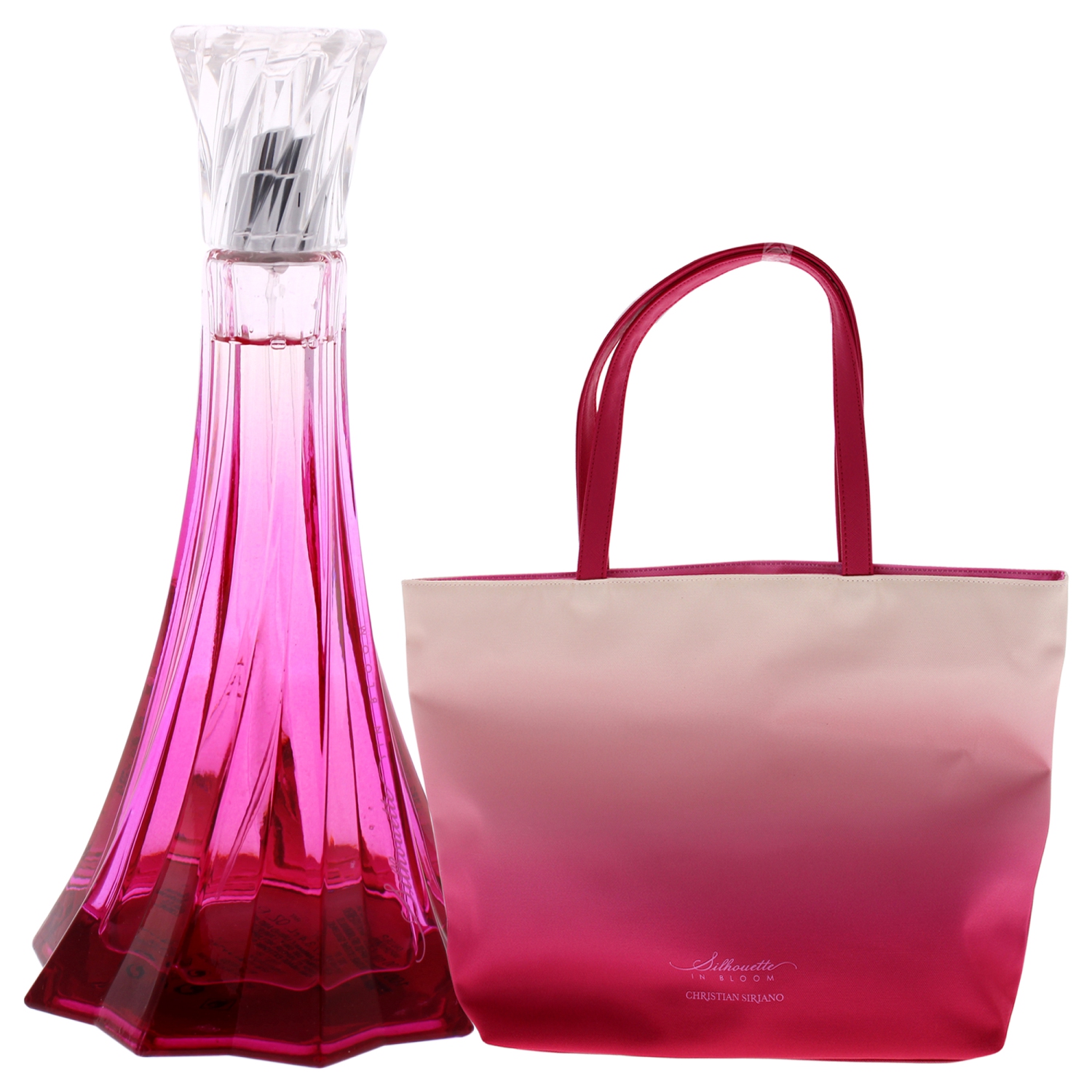 Silhouette in Bloom de Christian Siriano pour femme - Coffret-cadeau de 2 pièces 3,4&nbsp;oz EDP Spray, sac fourre-tout rose