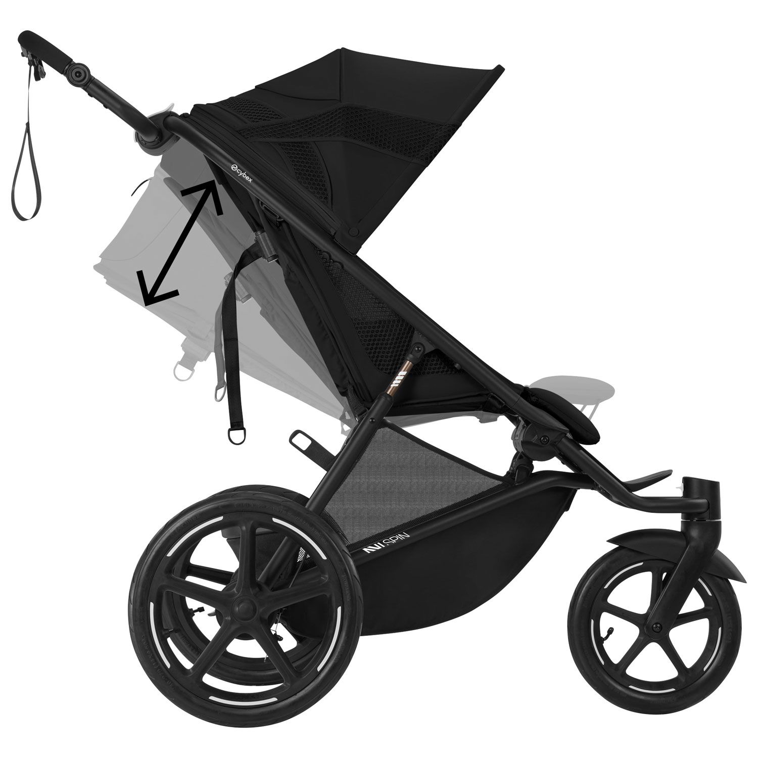 Cybex AVI Spin Jogging Stroller - Moon Black