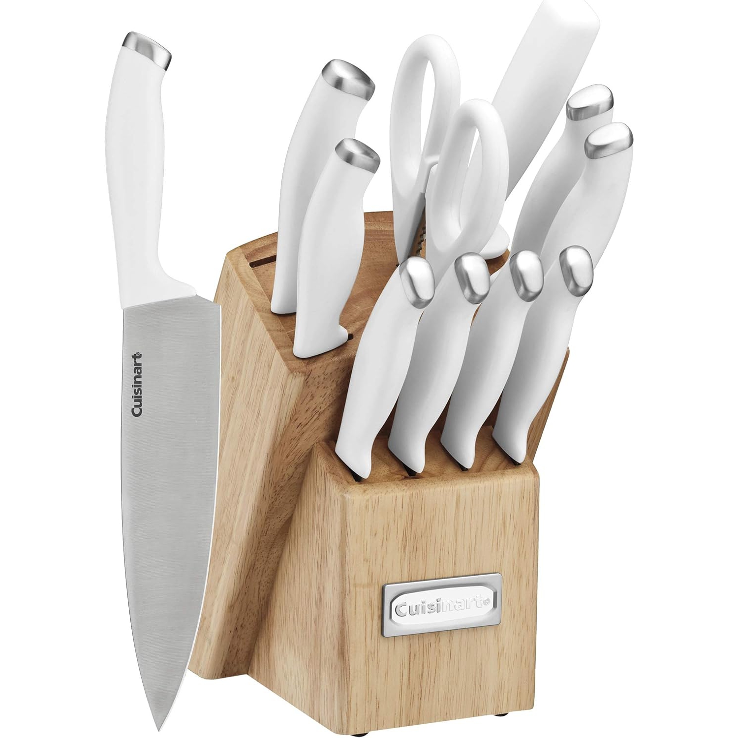 Cusinart Block Knife Set, 12pc Cutlery Knife Set with Steel Blades for Precise Cutting, Lightweight, Stainless Steel, Durable & Dishwasher Safe,