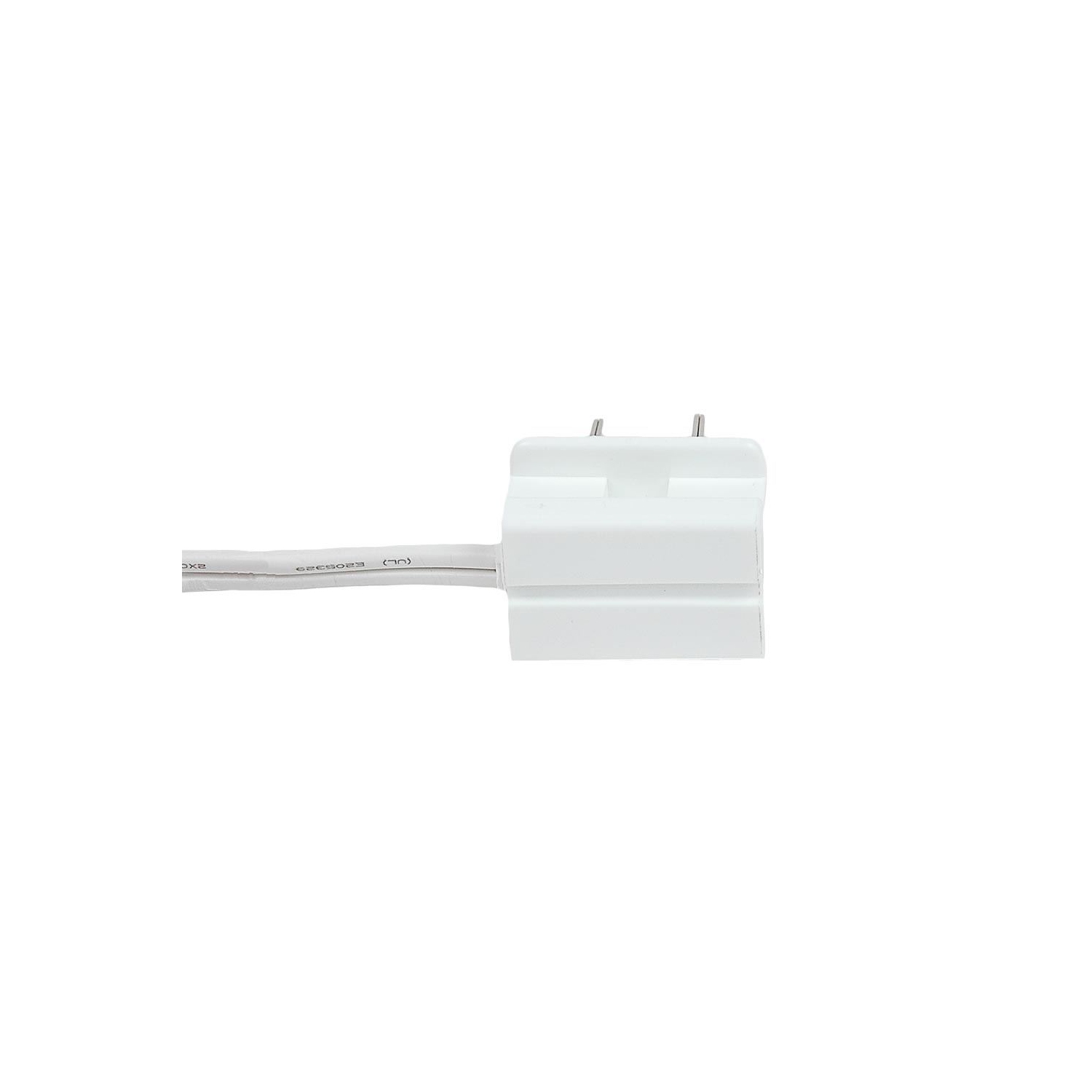 Novelty Lights SPT-2 Male and Female Plug, Snap On Vampire Plugs, White, Polarized, 10 Amp