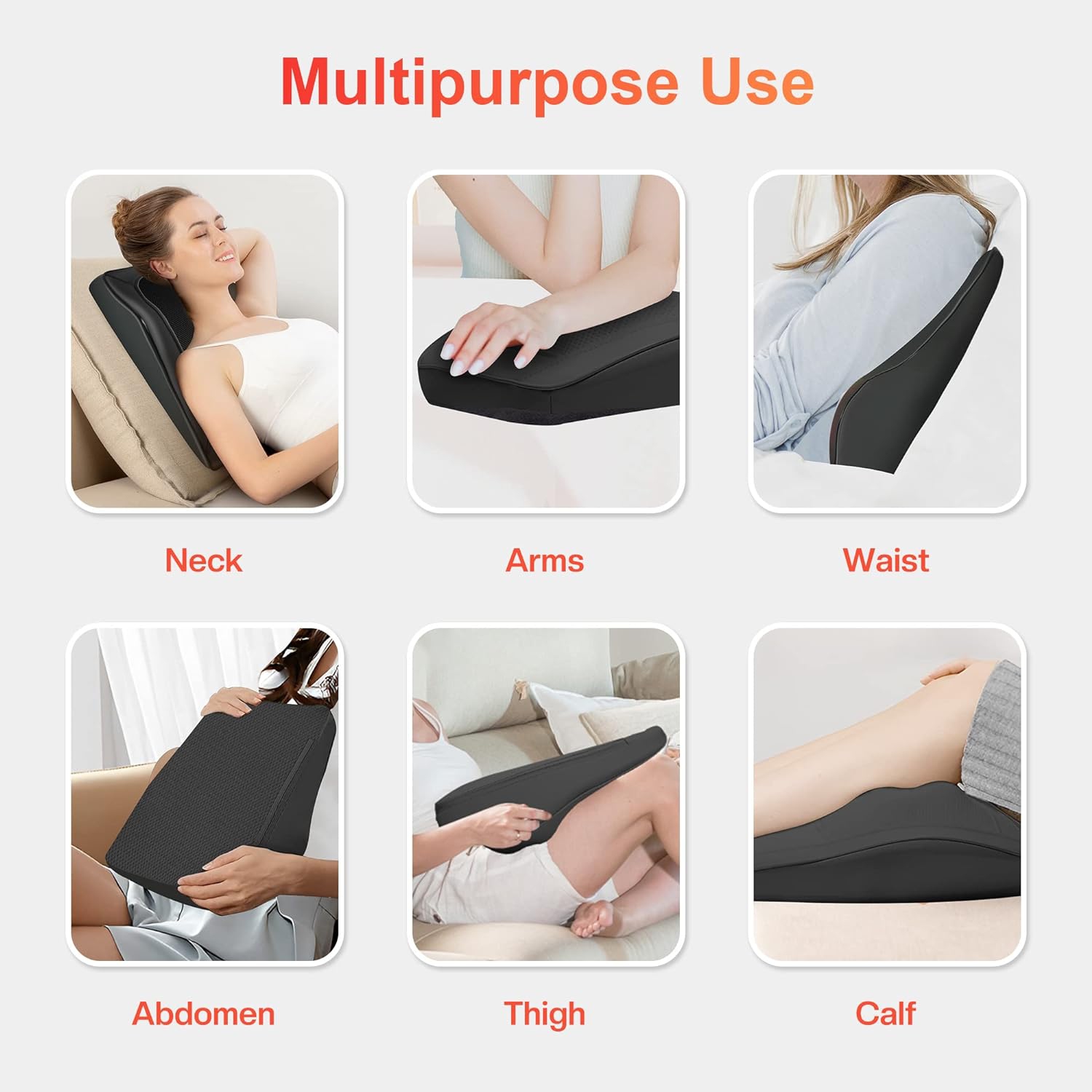 Comfier Back Massager with Heat, Shiatsu Neck and Shoulder Massager Pillow for Pain Relief, 3D Kneading Massagers for Back and Neck Gifts