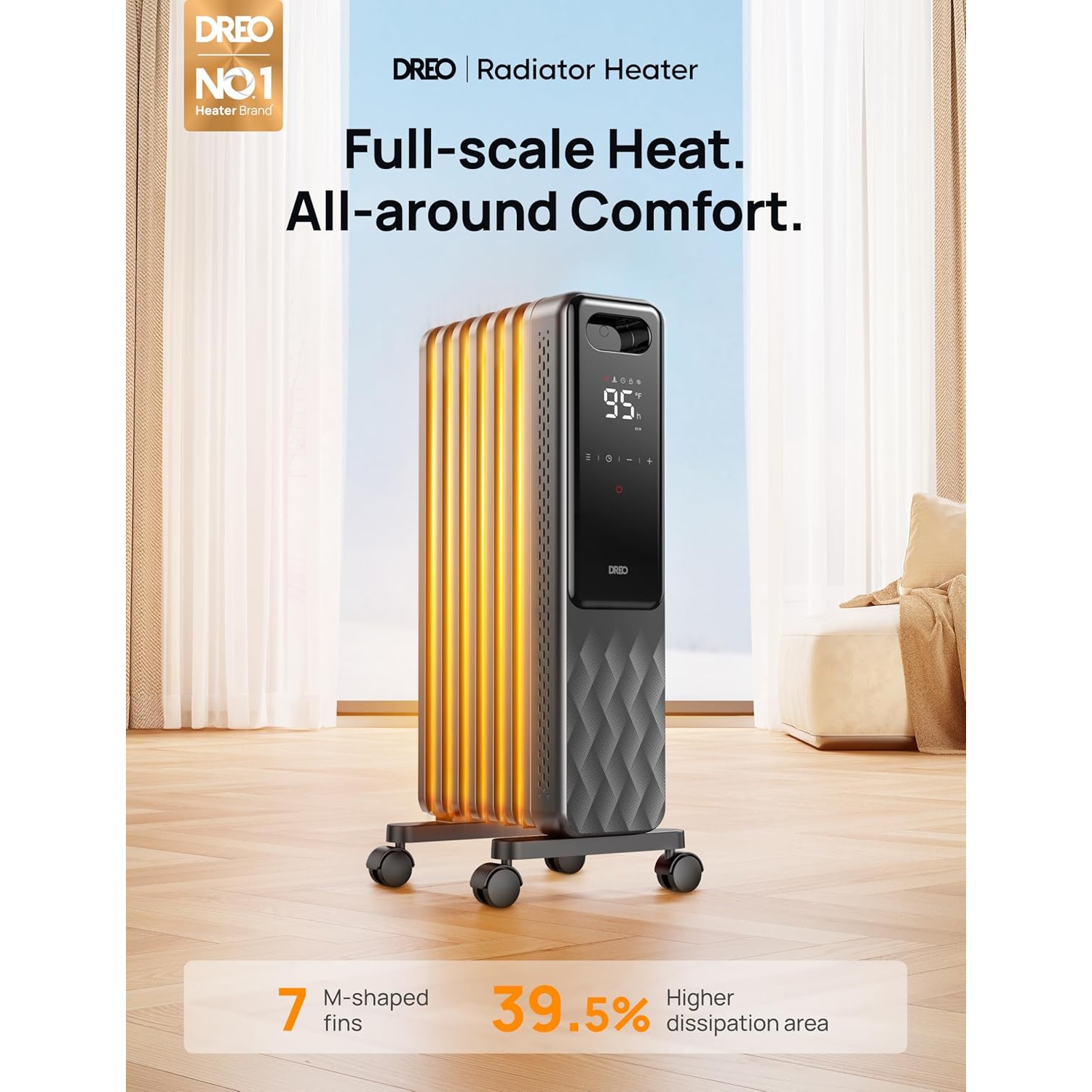 Radiateur Dreo, gris cosmique, version 2023