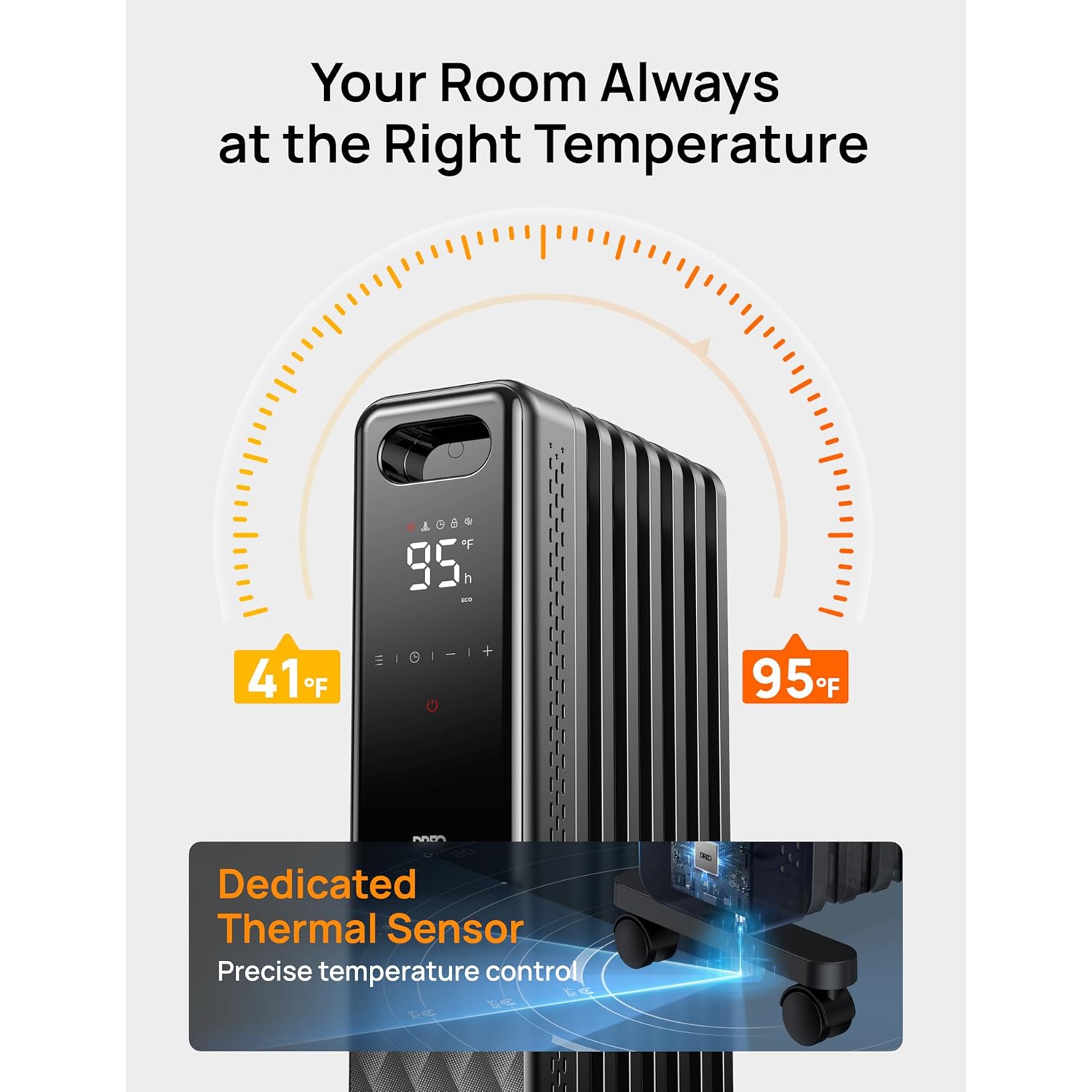 Radiateur Dreo, gris cosmique, version 2023