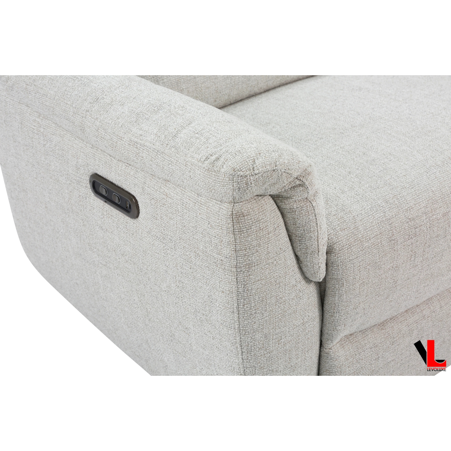 Sofa inclinable électrique de 76&nbsp;po Levoluxe Cain en tissu tissé