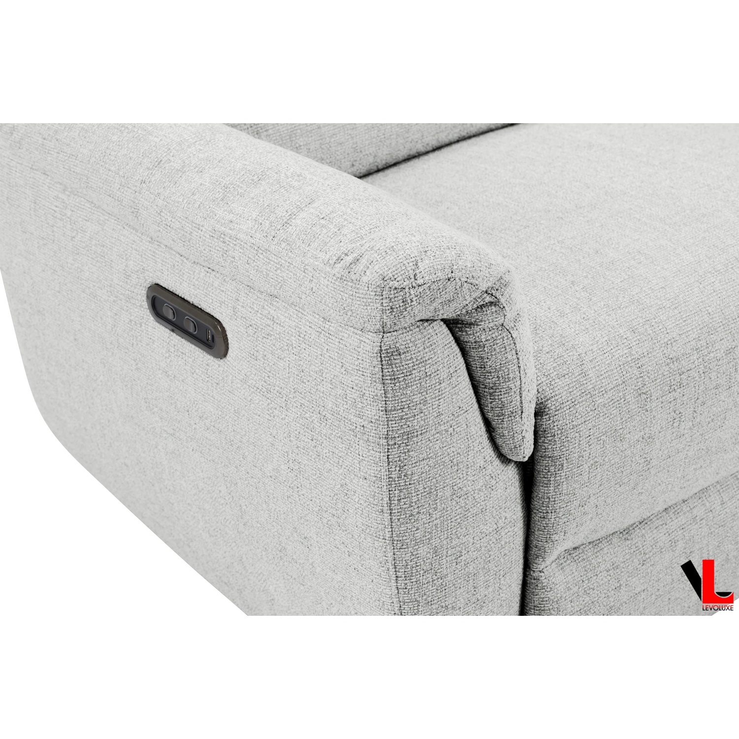 Sofa inclinable électrique de 76&nbsp;po Levoluxe Cain en tissu tissé