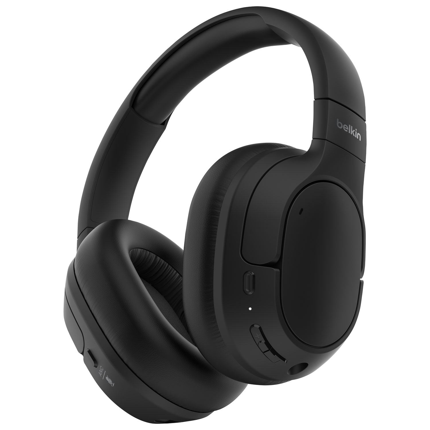 Casque d'écoute 100 % sans fil à suppression du bruit SoundForm Isolate de Belkin - Noir