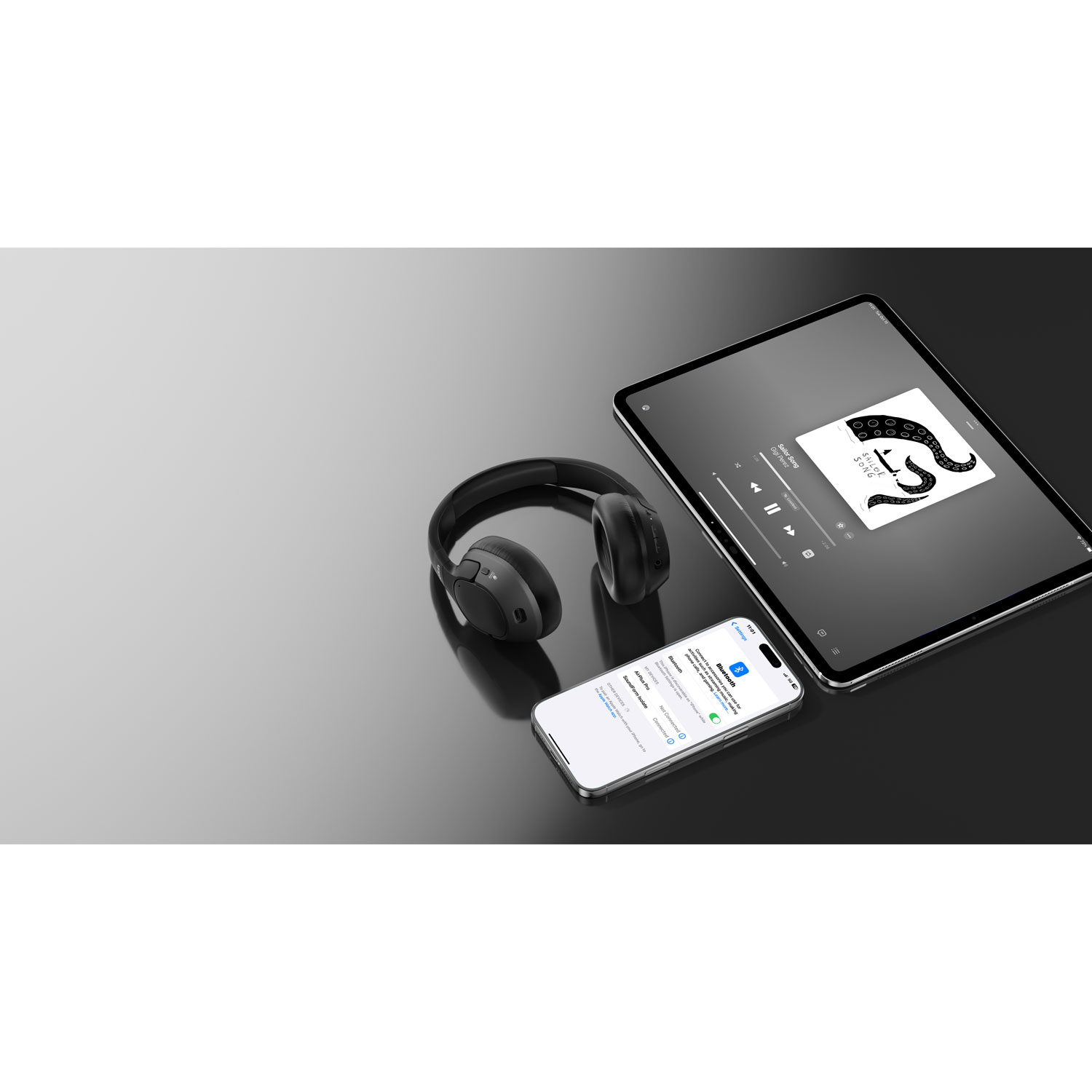 Casque d'écoute 100 % sans fil à suppression du bruit SoundForm Isolate de Belkin - Noir