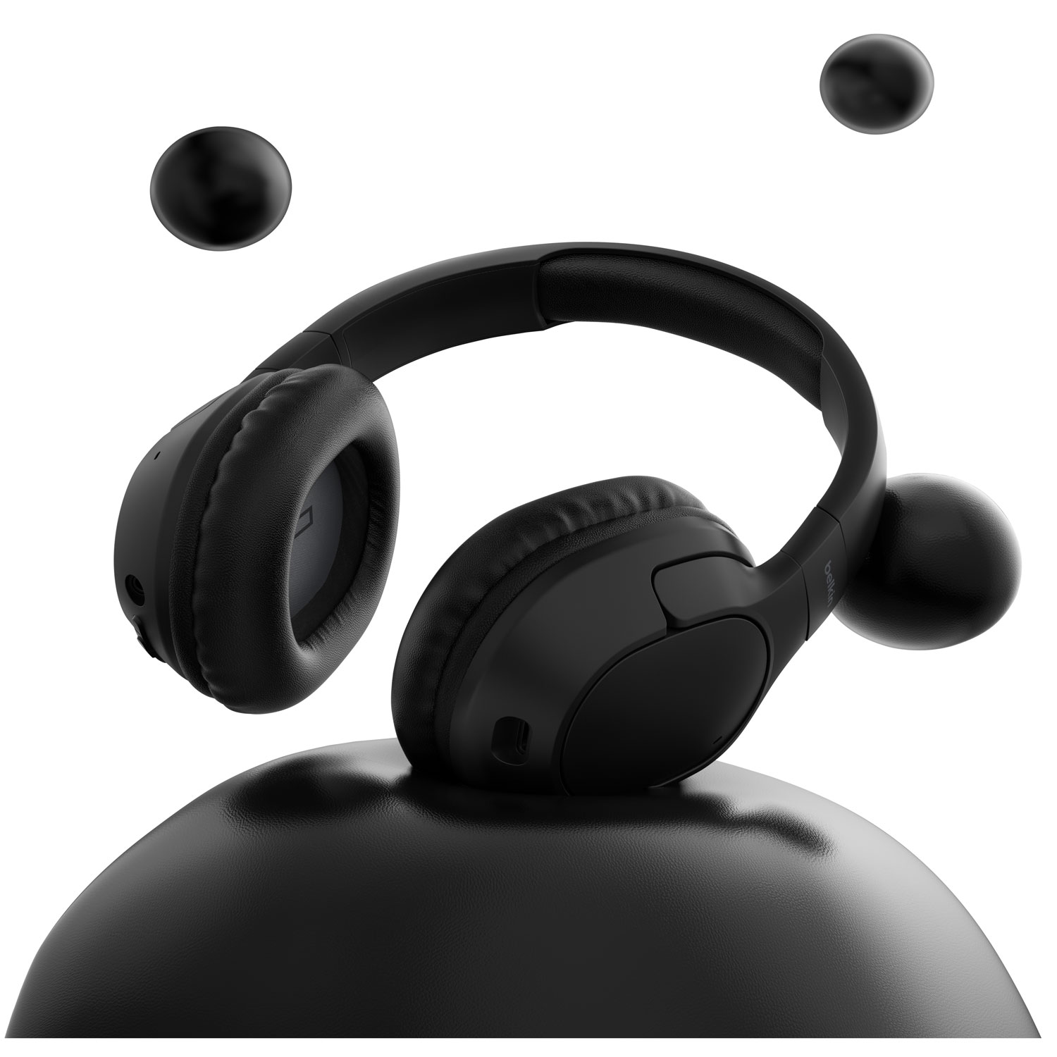 Casque d'écoute 100 % sans fil à isolation sonore SoundForm Surround de Belkin - Noir