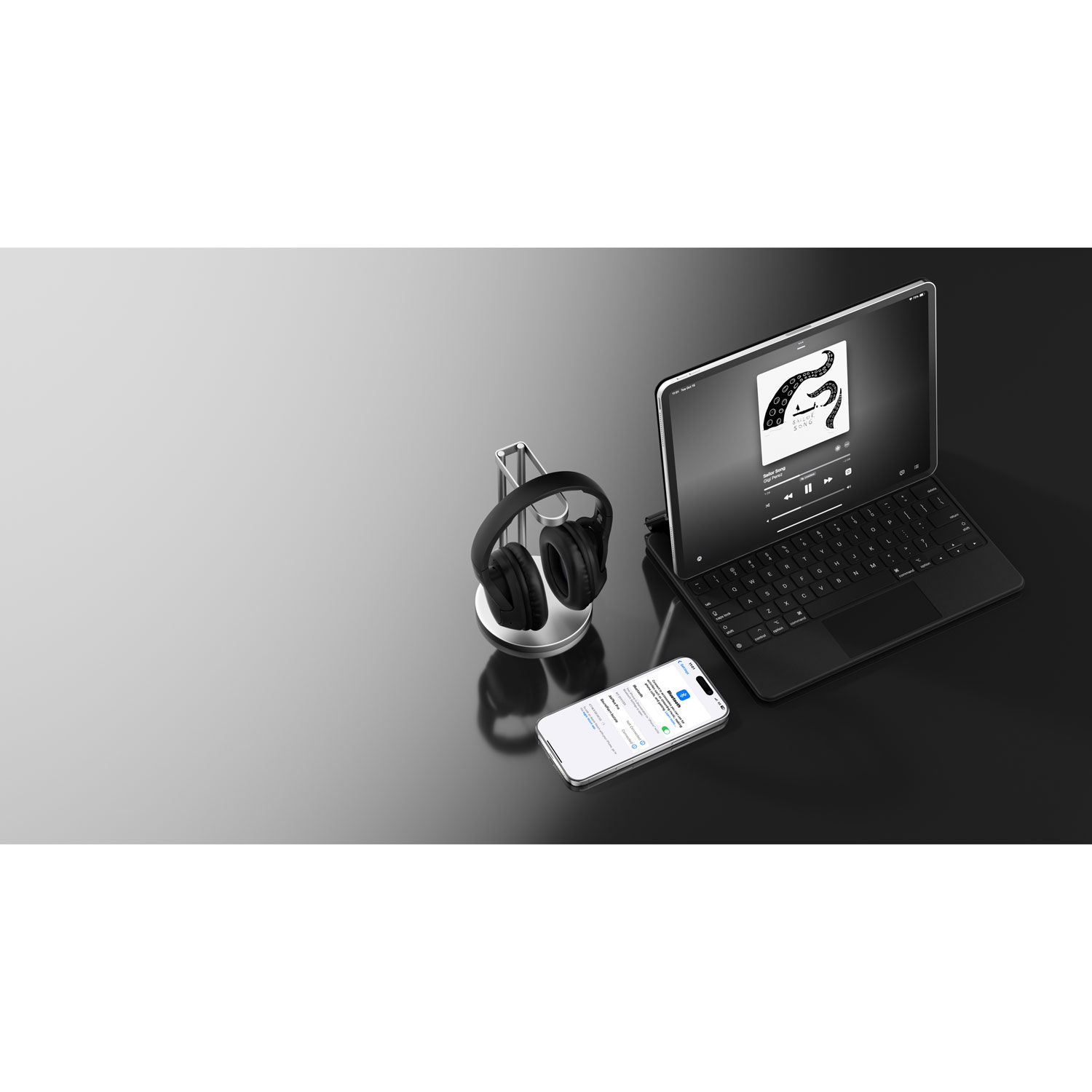 Casque d'écoute 100 % sans fil à isolation sonore SoundForm Surround de Belkin - Noir