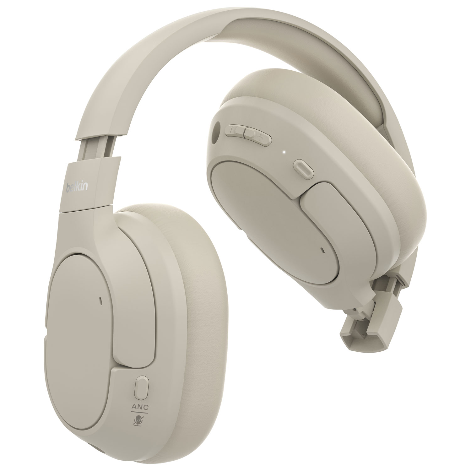 Casque d'écoute 100 % sans fil à suppression du bruit SoundForm Isolate de Belkin - Sable