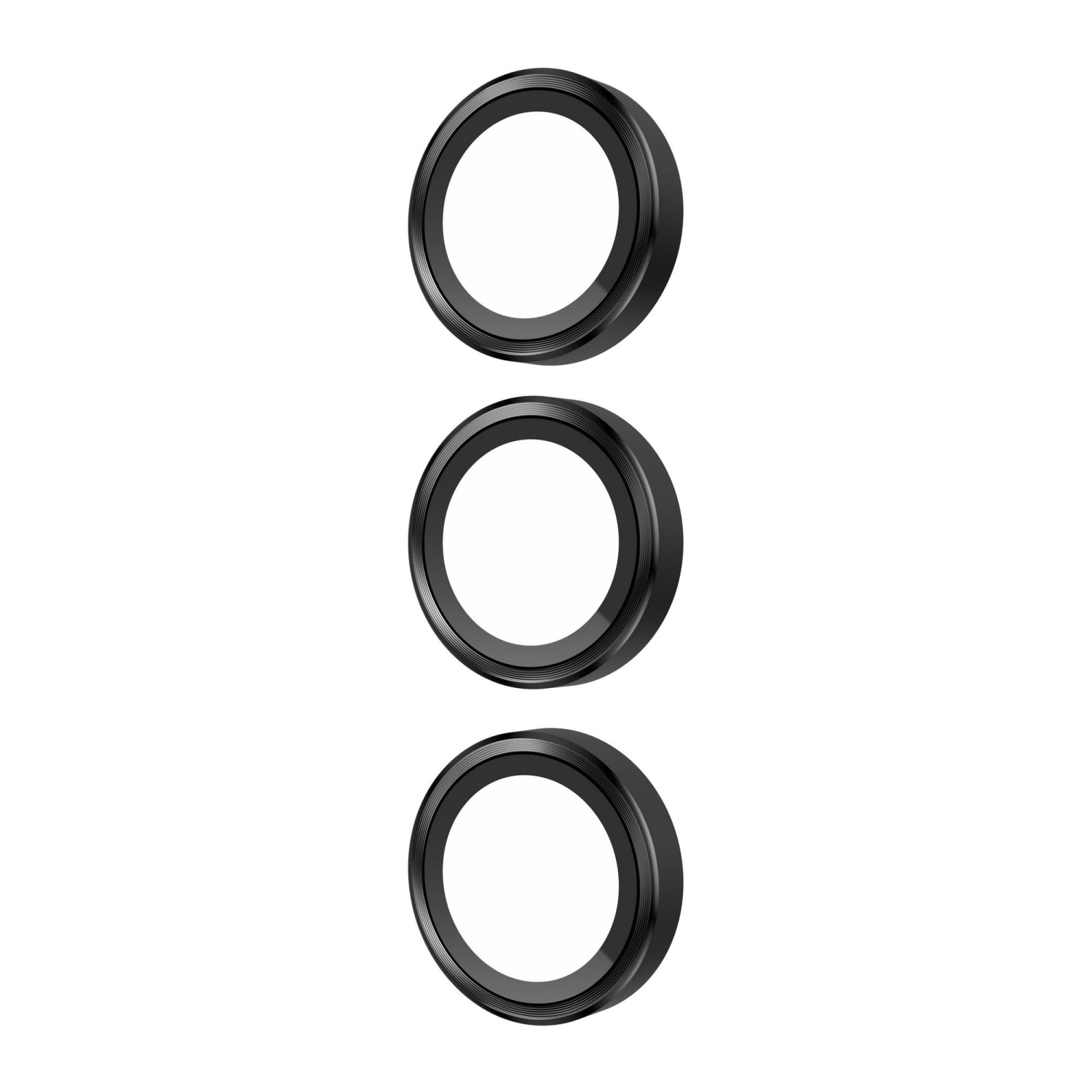 Protecteur d'objectif en verre avec anneau en aluminium de Case-Mate pour Galaxy S25+ de Samsung - Noir