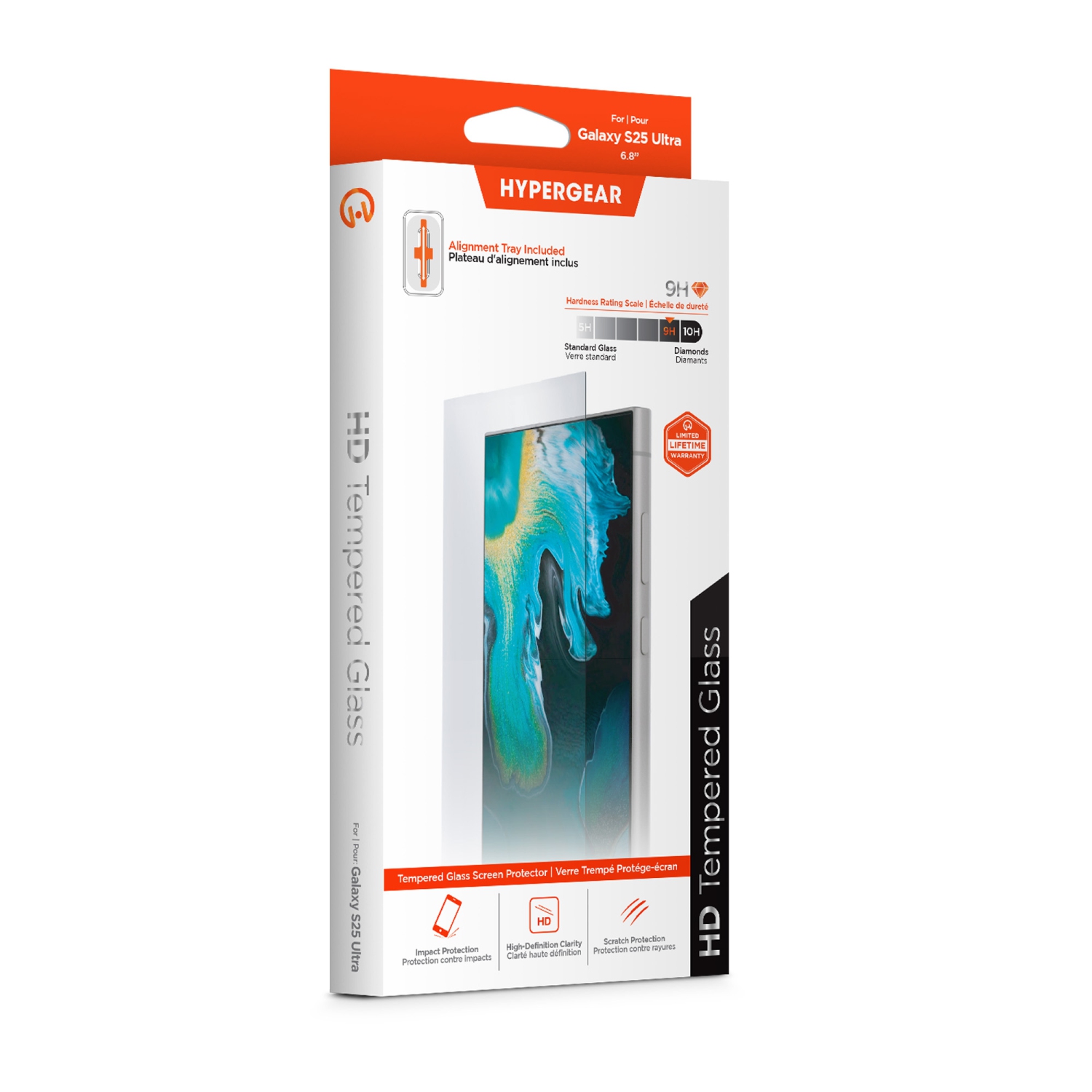 HyperGear Screen Protector Galaxy S25+ Glass with Installation Application Tray - Clear/Clear