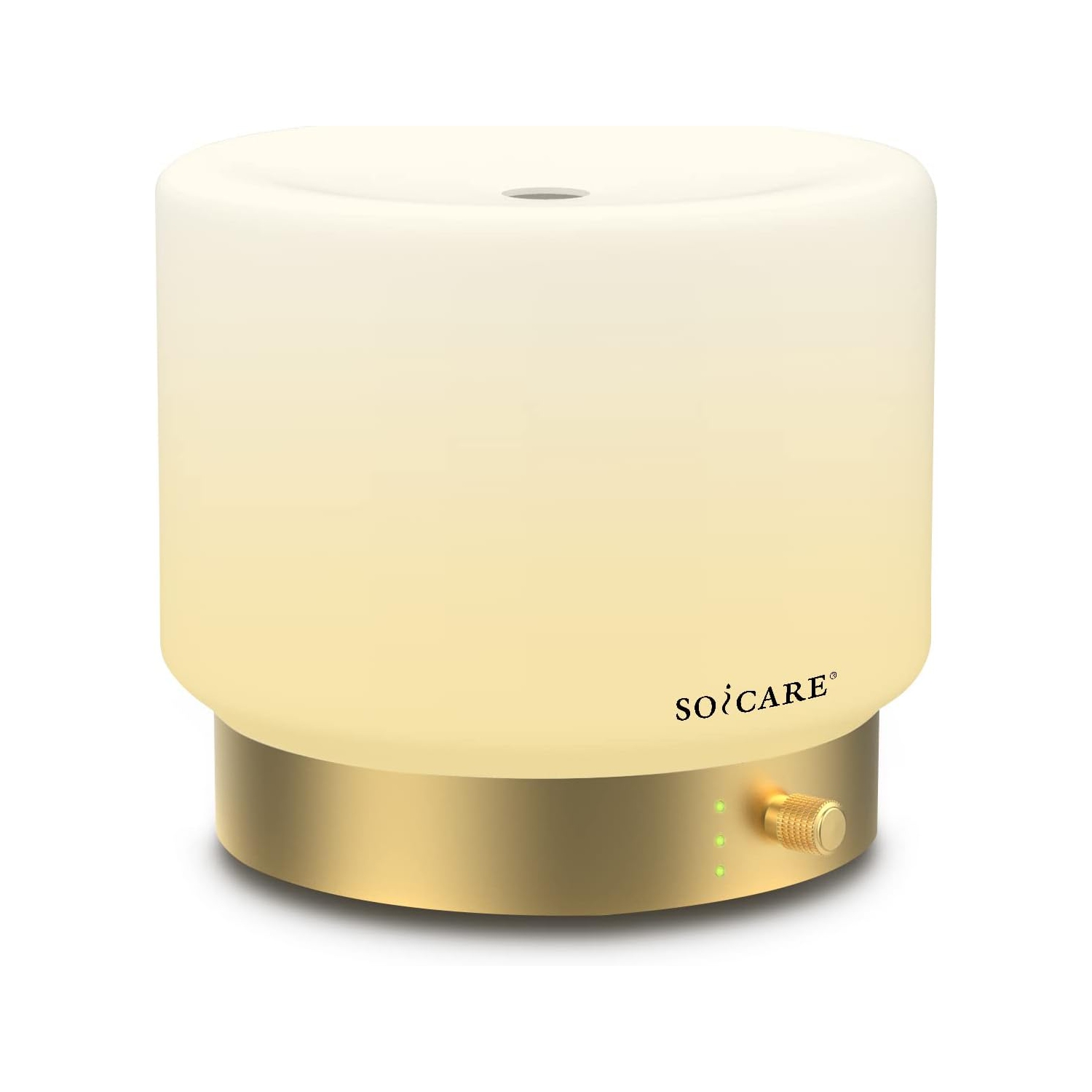 Diffuseur en verre de SOICARE avec aluminium doré. Diffuseurs d'huile d'aromathérapie pour décoration de pièce de base tout-en-un pour huiles