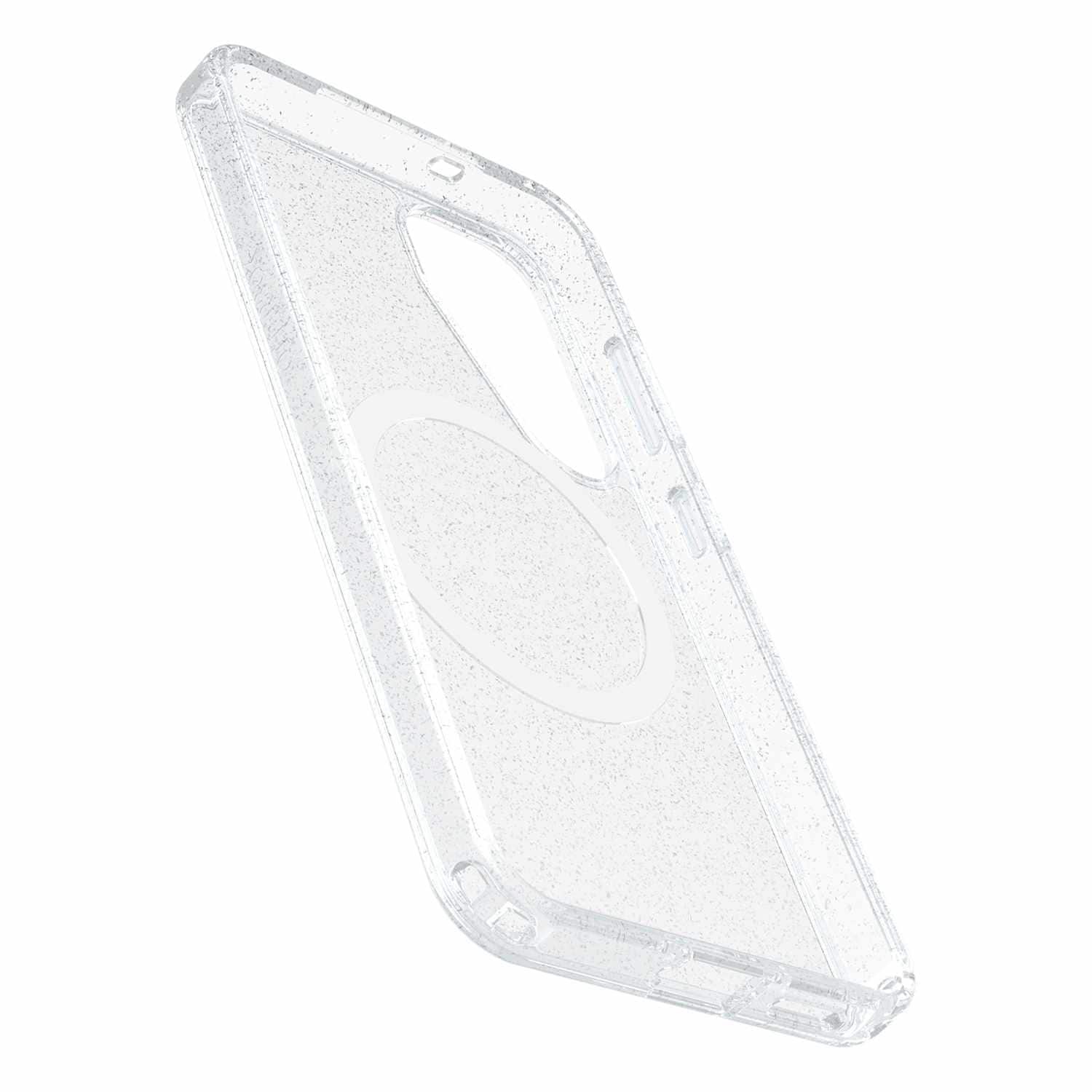 OtterBox Symmetry Clear Case w/Magnets | Made for Galaxy S25 | Stardust with Blue Tint
