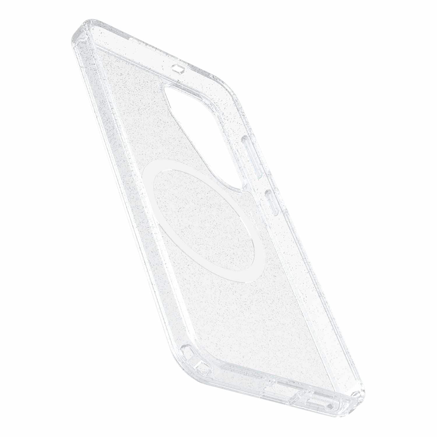 OtterBox – Étui transparent Symmetry avec aimants | Conçu pour Galaxy S25+ | Poussière d'étoiles avec teinte bleue
