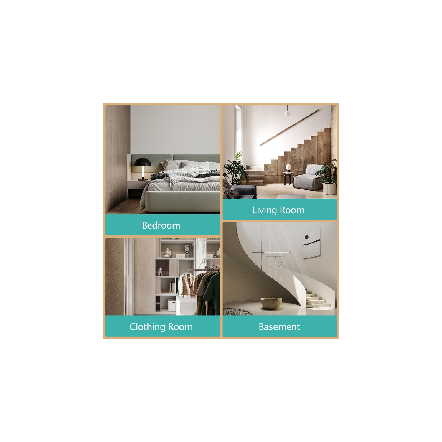 Déshumidificateur intelligent pour la maison Kesnos d'une capacité de 34 chopines avec seau et drain pour 2500&nbsp;pi² max Intérieur, blanc