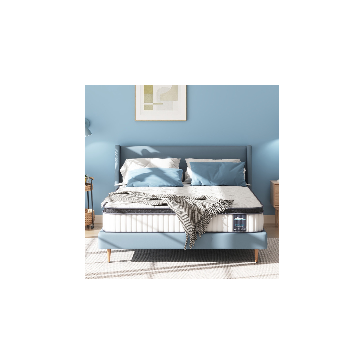 Matelas hybride perméable à l'air Serweet 10&nbsp;po – Très grand lit