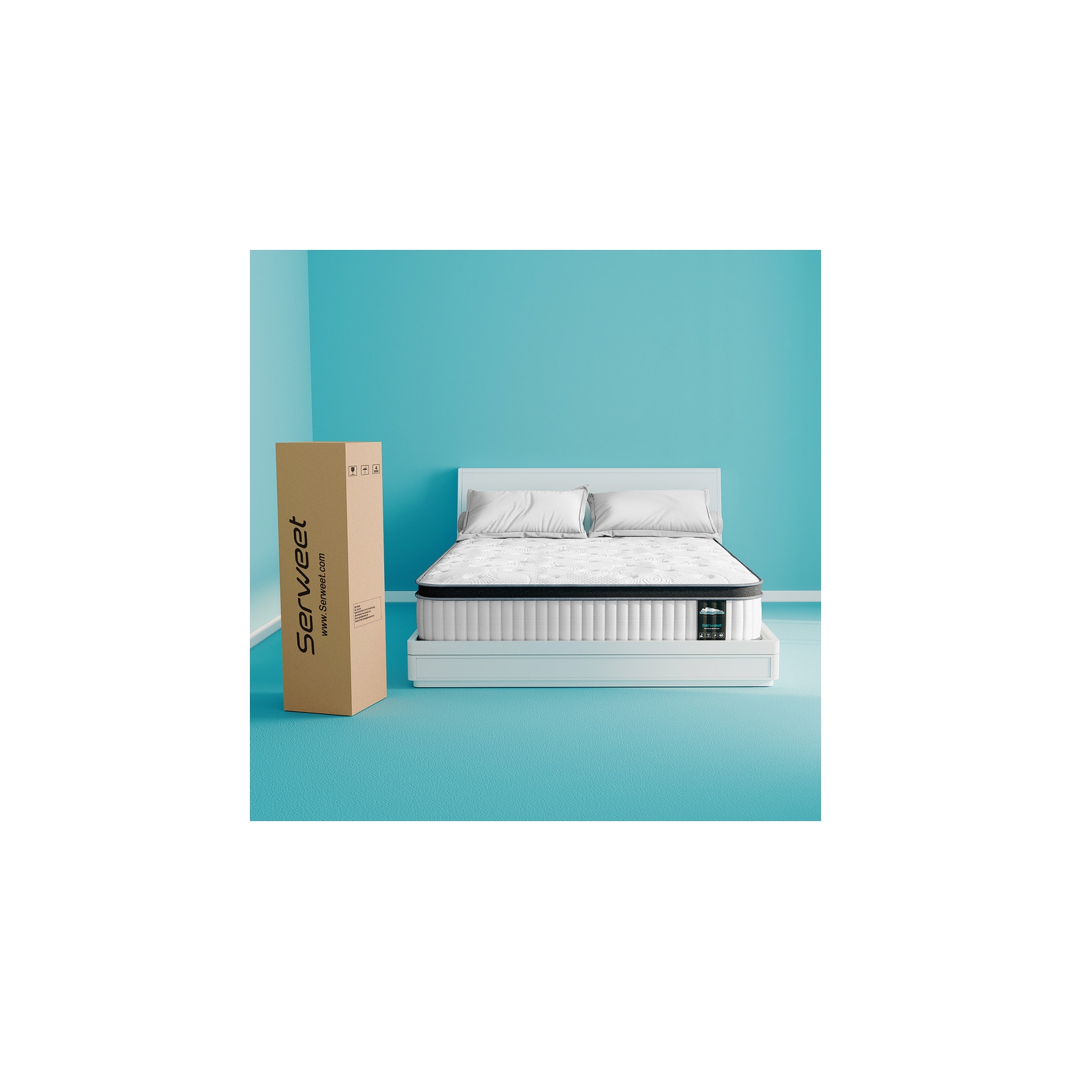 Matelas hybride perméable à l'air Serweet 10&nbsp;po – Très grand lit