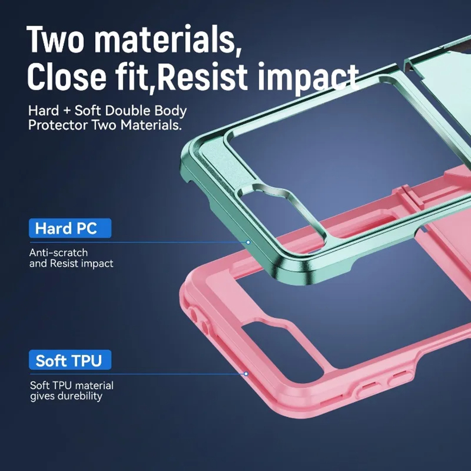 Supershield Case For Samsung Z Flip 5 6 Shockproof Armor TPU Bumper Hard Plastic Phone Cover - Black