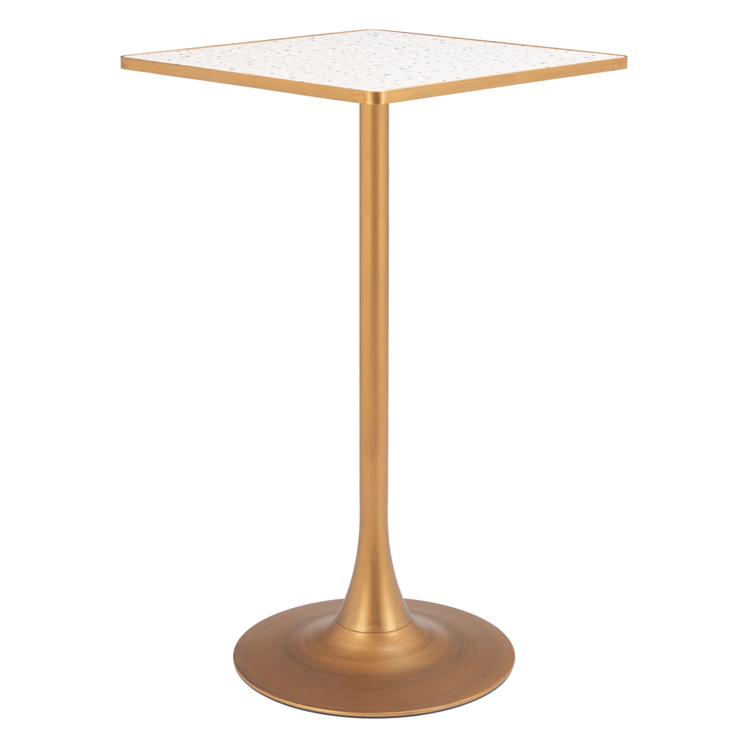 Spot Bar Table Beige & Gold
