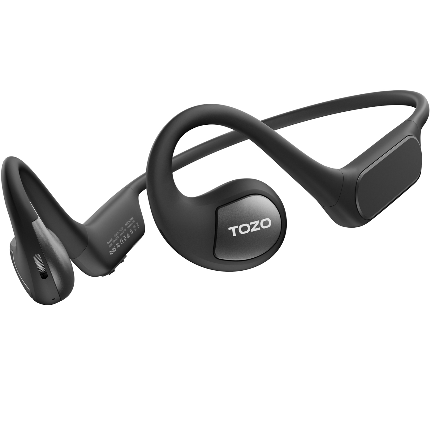 Écouteurs ouverts OpenReal Bluetooth 5,3 Écouteurs sans fil à conduction d'air Écouteurs bouton sport avec son haut de gamme à deux microphones et à