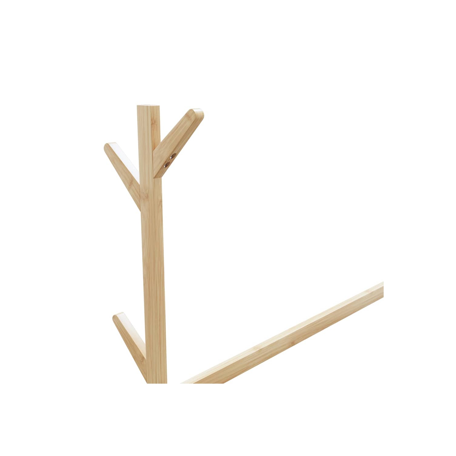 vidaXL Clothes Rack with Hooks and Wheels 100x35x157 cm Bamboo