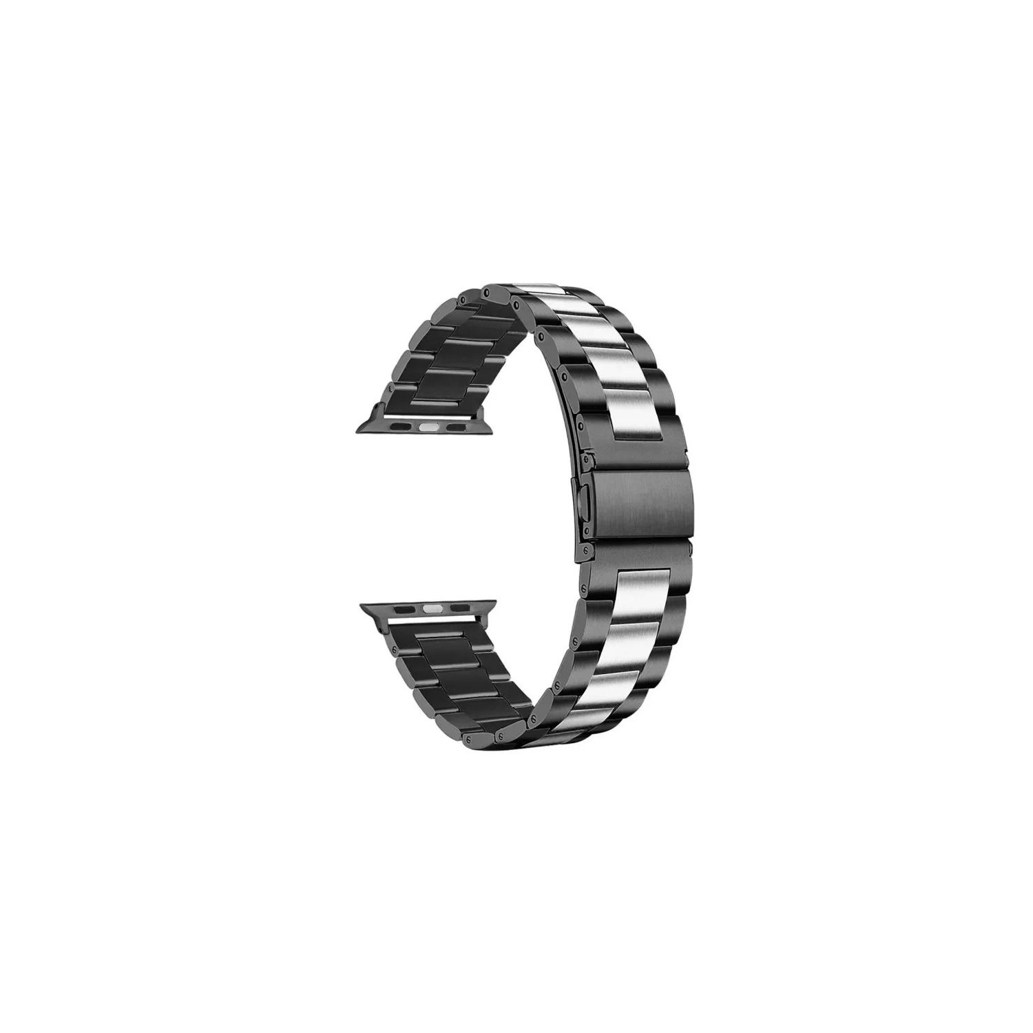 22mm Metal Watch Band for Samsung Galaxy Watch3, Gear 2, S3, Also Fits Garmin Vivoactive 4, Venu 2, 3, Forerunner - Black Silver