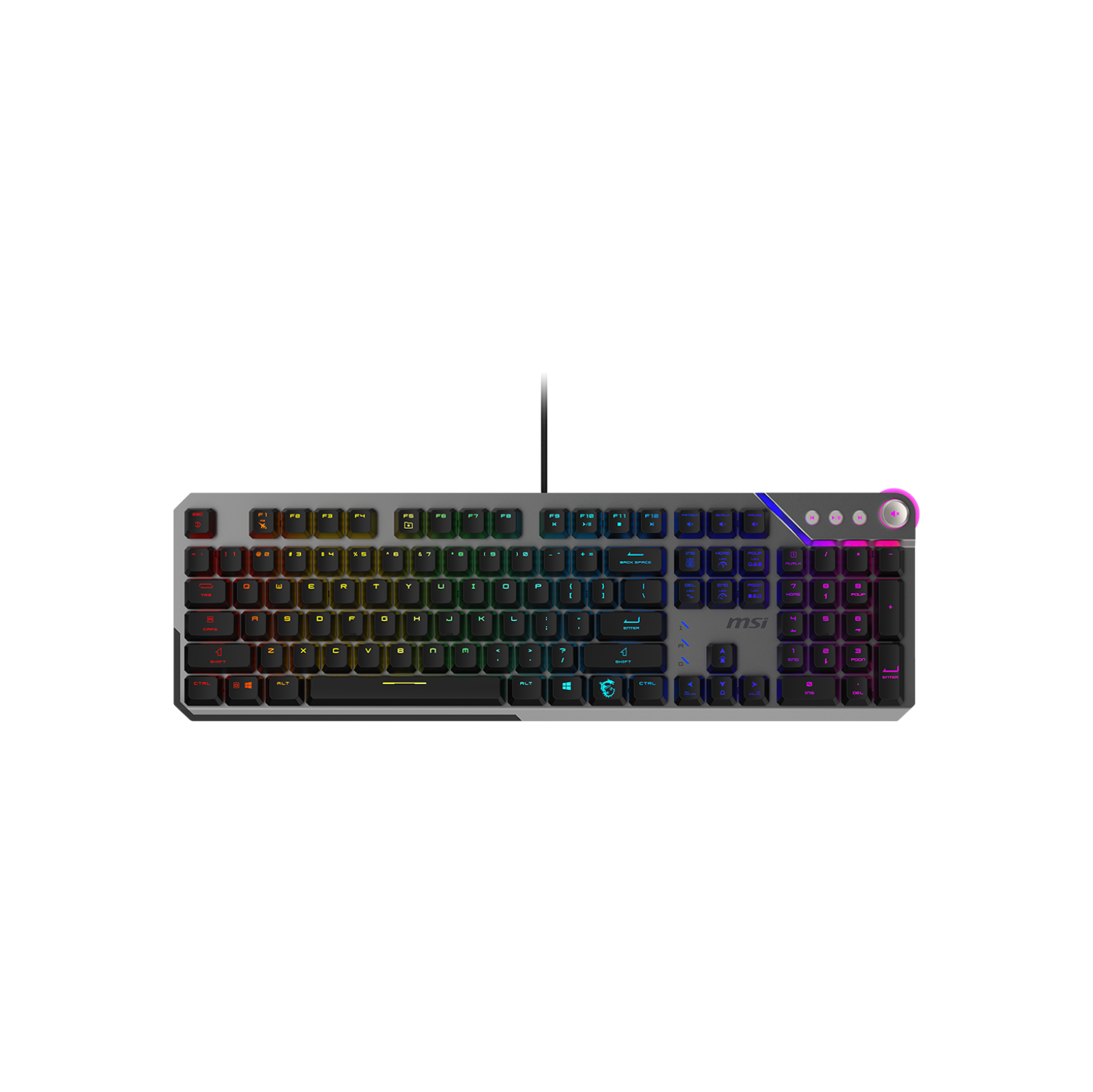 Clavier de jeu mécanique STRIKE 600 Silent de MSI avec touches silencieuses