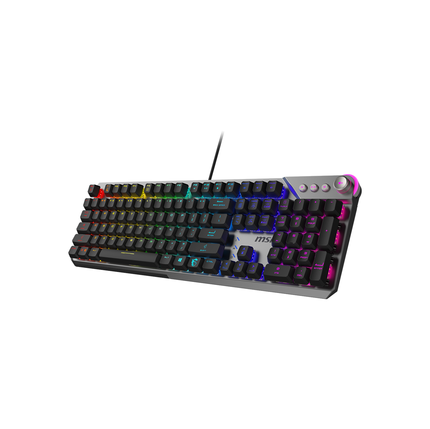 Clavier de jeu mécanique STRIKE 600 Silent de MSI avec touches silencieuses