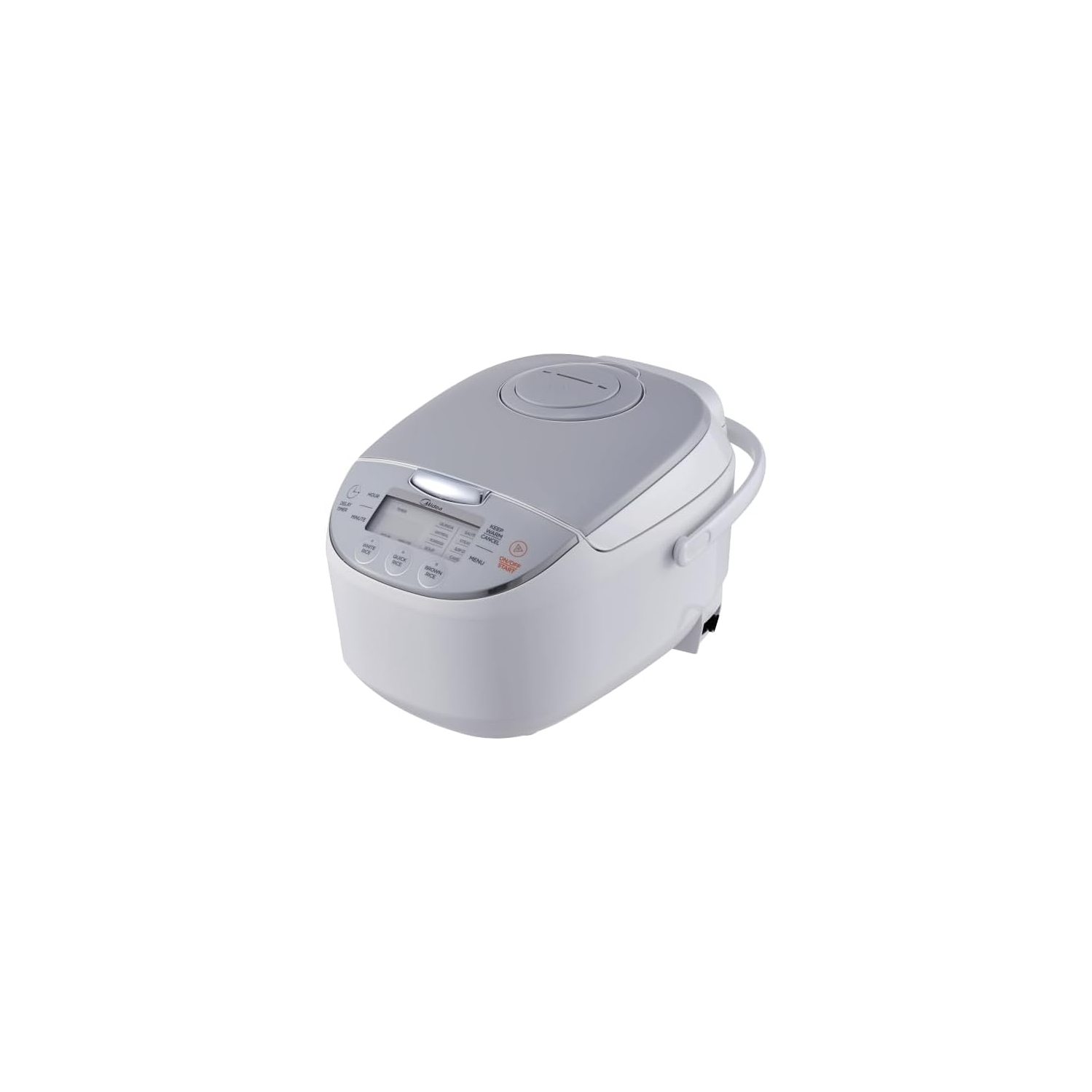 Midea 3L Digital Rice Cooker & Steamer – Multi-Function Brown Rice, Slow Cooker, White.
