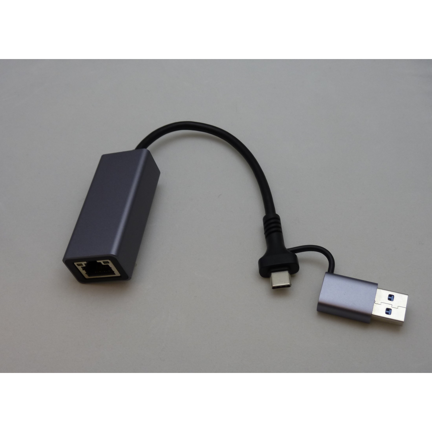 HF-U3UCEN1000A: 2 in 1 USB 3.0 + USB C to 10/100/1000 RJ45 Ethernet Adaptor