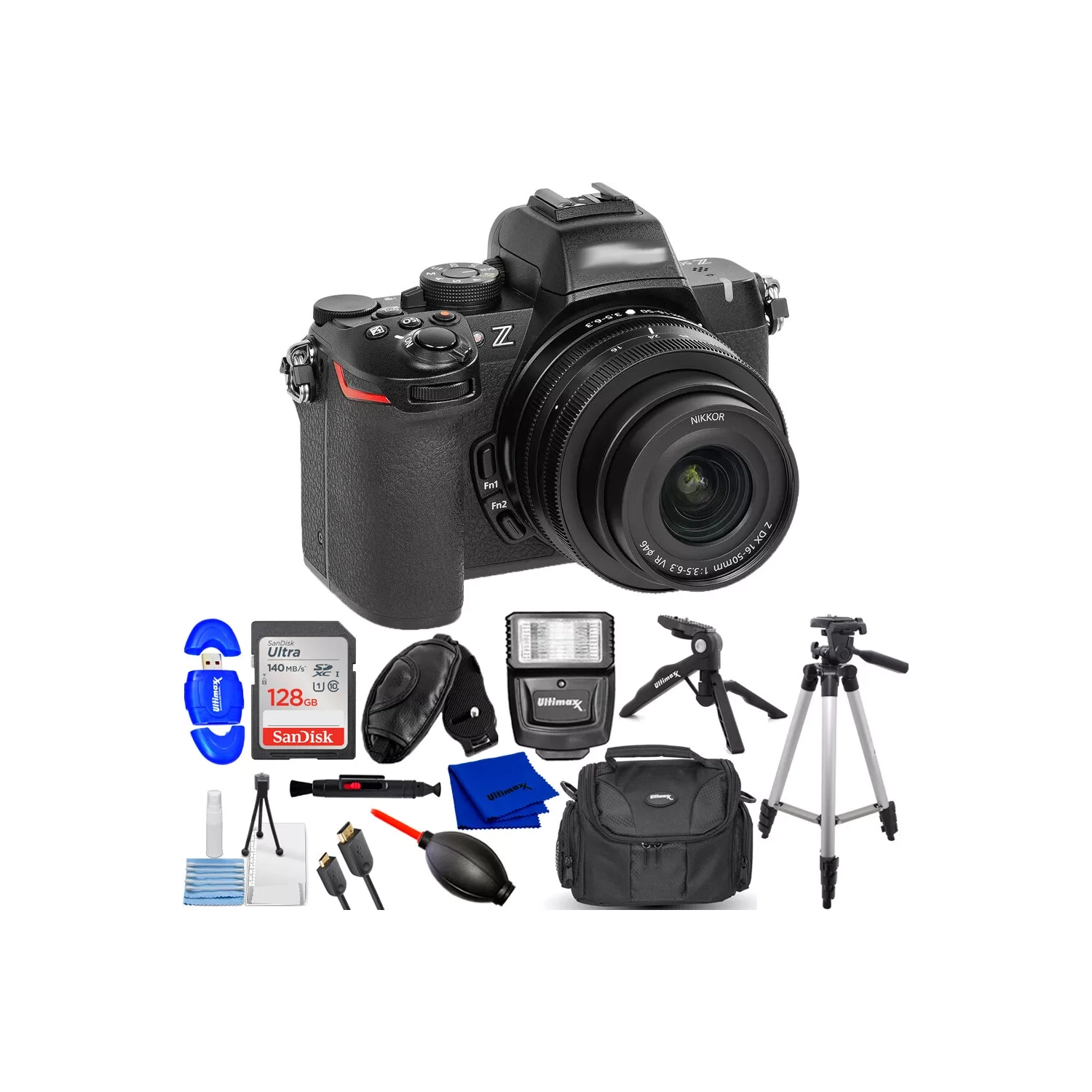 Nikon Z50 II Mirrorless Camera with 16-50mm Lens 1786 - 12PC Accessory Bundle