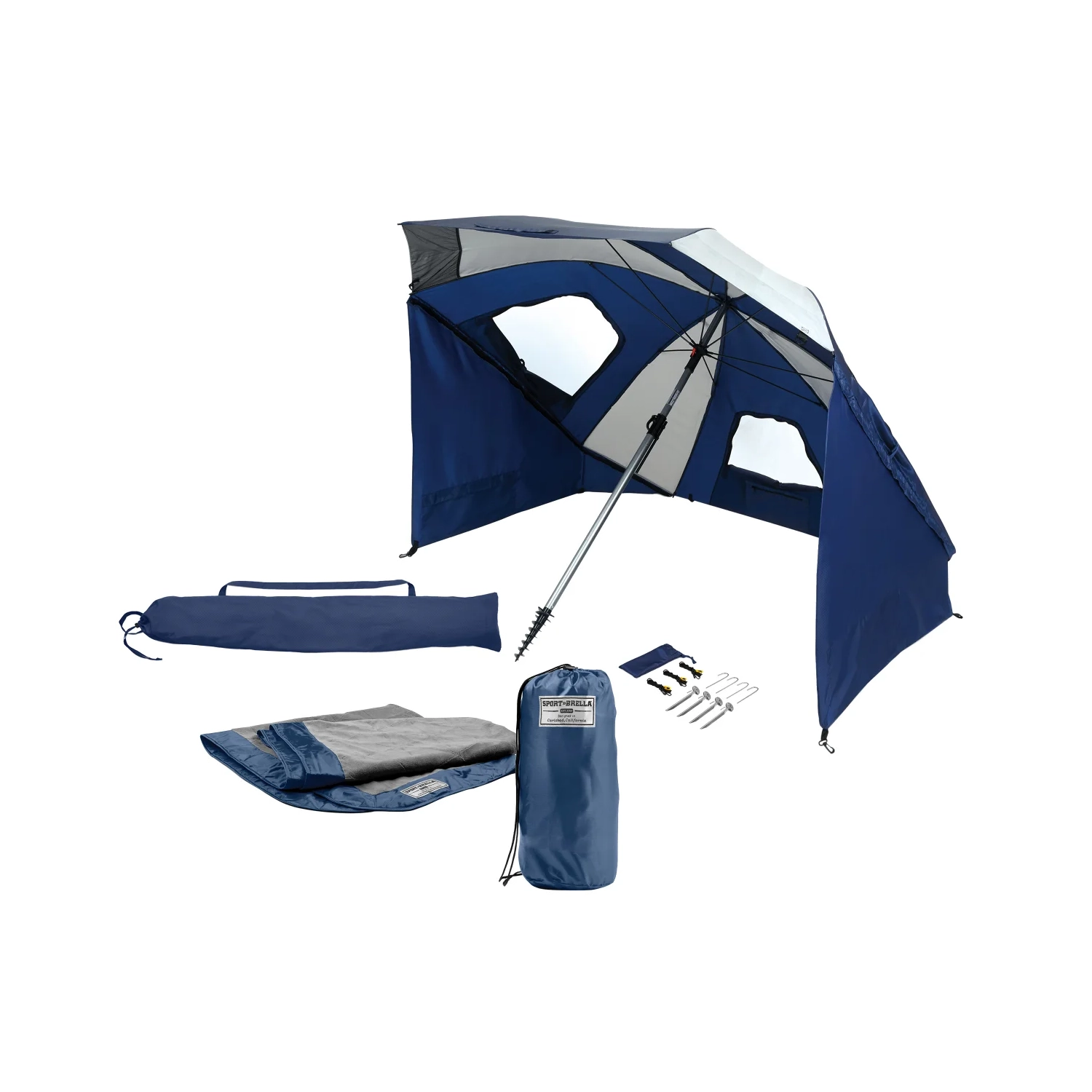 Ensemble abri-parapluie et couverture de plage Sunsoul