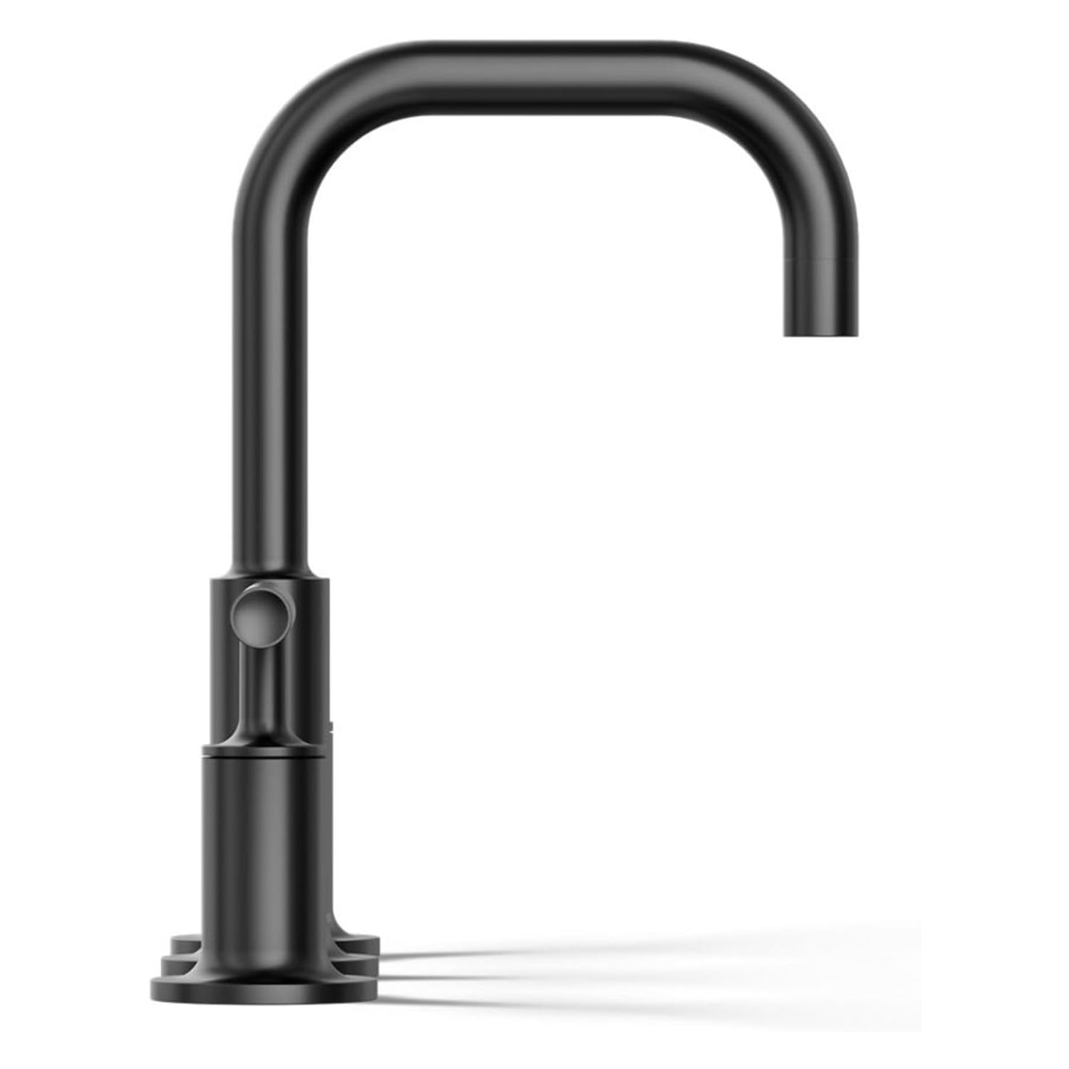 KOHLER Purist K-14406-4-Bl Widespread Bathroom Sink Faucet with Metal Drain Assembly in Matte Black