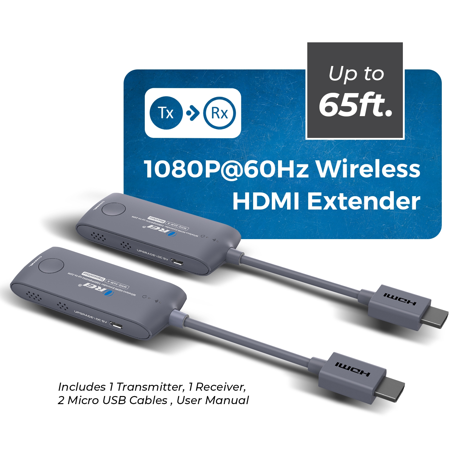 Prolongateur/émetteur/récepteur HDMI sans fil jusqu'à 1080p@60 Hz - jusqu'à 20 M