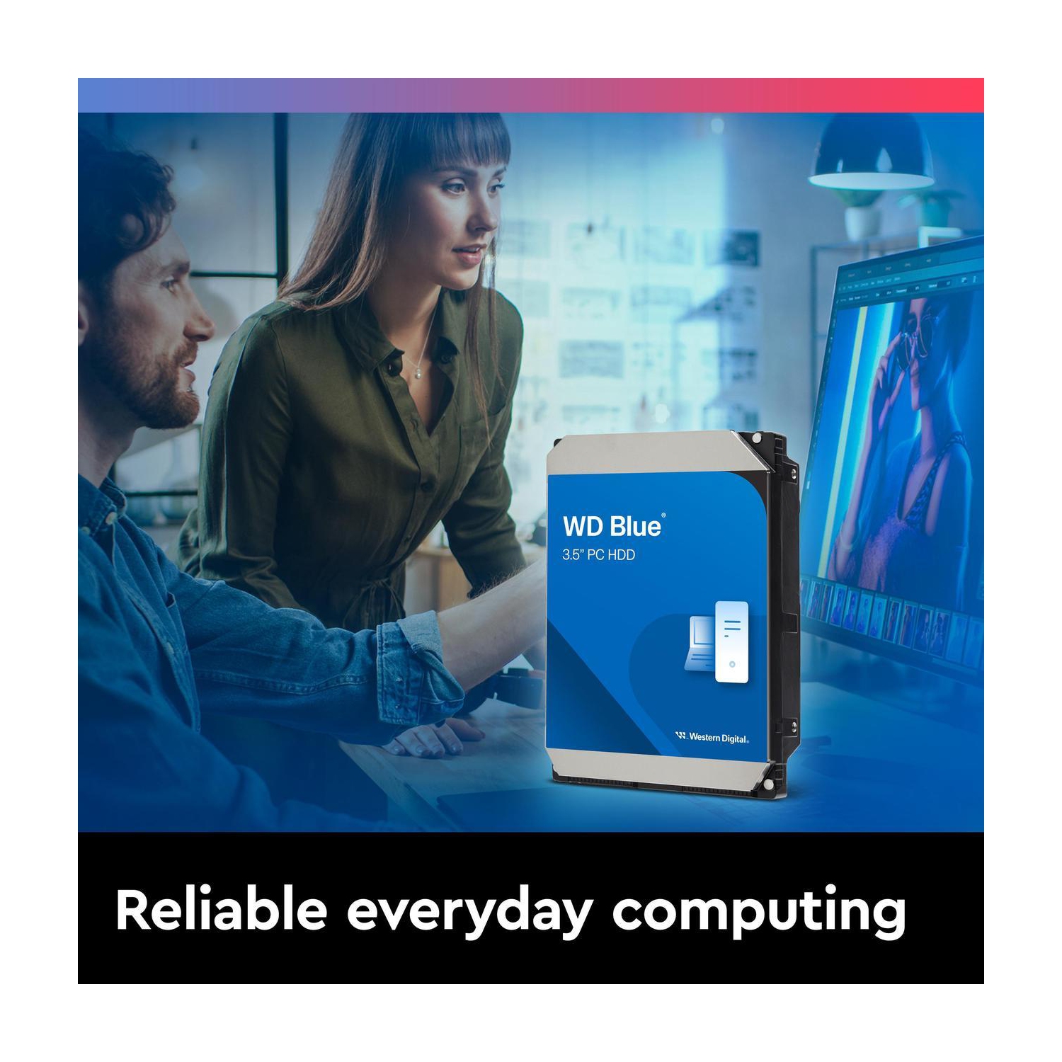 WD Blue 4TB Desktop Hard Disk Drive - 5400 RPM SATA 6Gb/s 256MB Cache 3.5 Inch - WD40EZAX